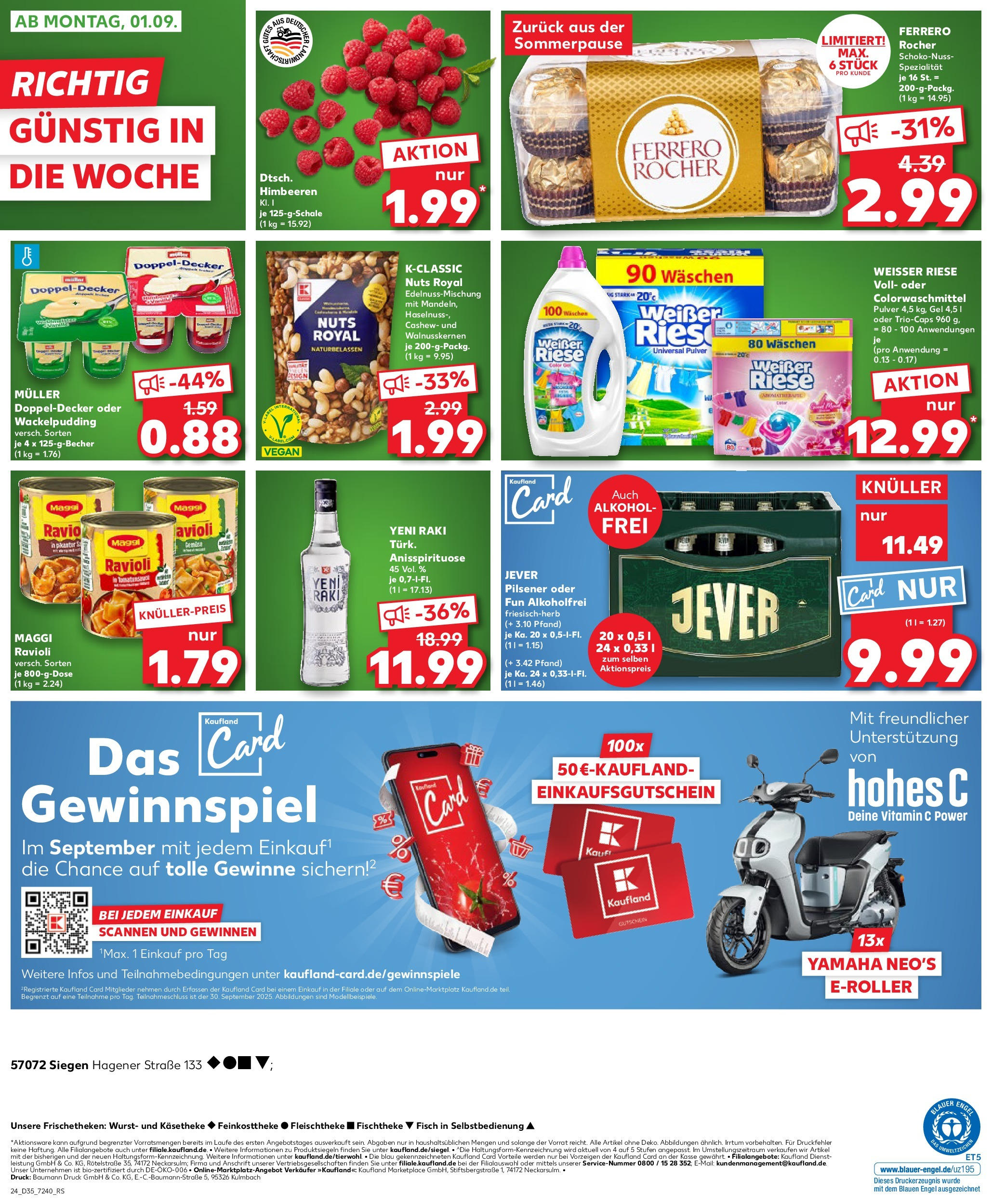 Prospekt Kaufland ab 28.08.2025 » Angebote und Werbung Online | Seite: 24 | Produkte: Maggi, Fisch, Wurst, Jever Prospekt Kaufland ab 28.08.2025 » Angebote Online zum Blättern | Seite: 24 | Produkte: Maggi, Fisch, Wurst, Jever