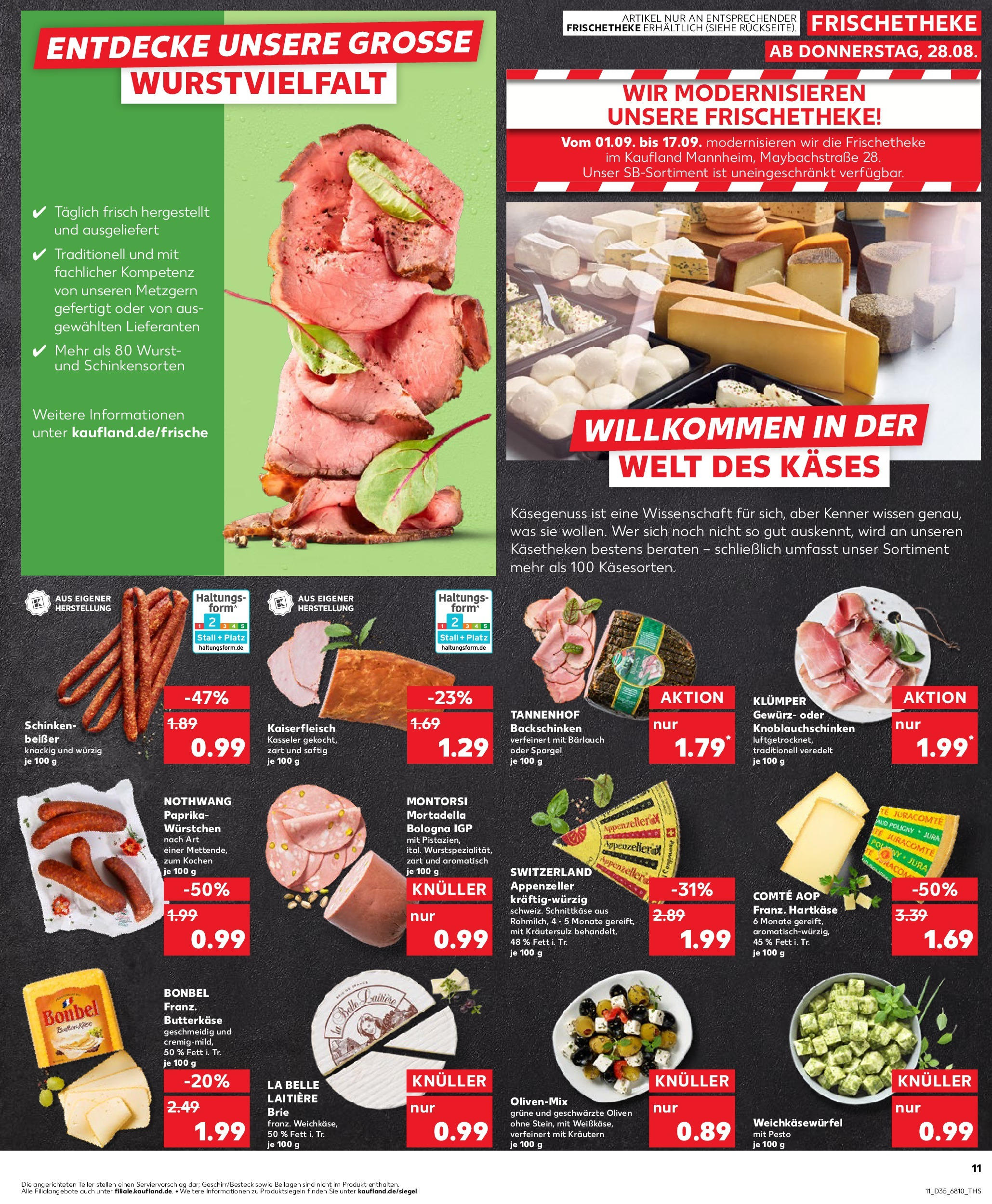 Prospekt Kaufland ab 28.08.2025 » Angebote und Werbung Online | Seite: 11 | Produkte: Butter, Spargel, Paprika, Wurst Prospekt Kaufland ab 28.08.2025 » Angebote Online zum Blättern | Seite: 11 | Produkte: Butter, Spargel, Paprika, Wurst