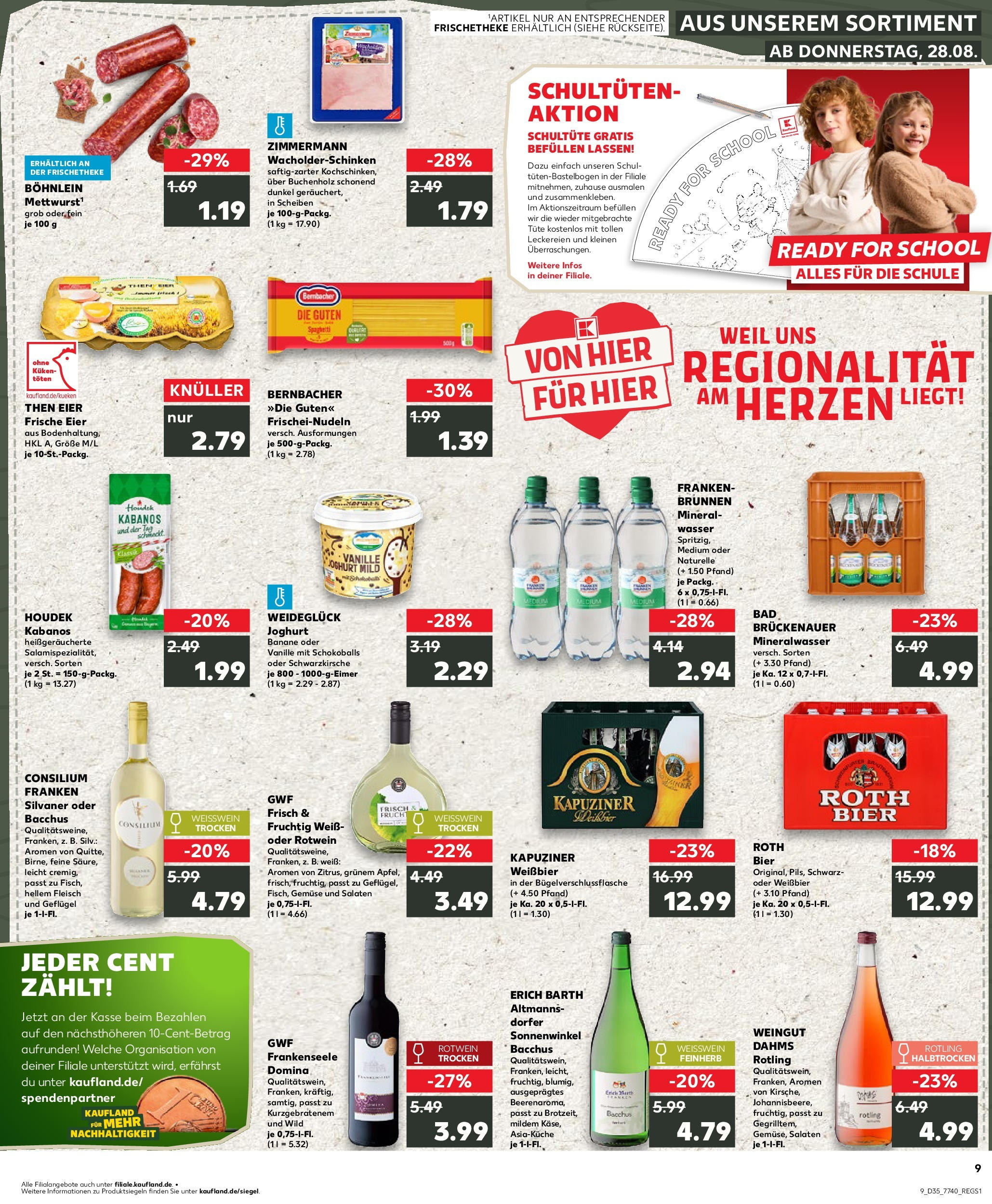 Prospekt Kaufland ab 27.08.2025 » Angebote und Werbung Online | Seite: 9 | Produkte: Weißwein, Rotwein, Weißwein trocken, Gemüse Prospekt Kaufland ab 27.08.2025 » Angebote Online zum Blättern | Seite: 9 | Produkte: Weißwein, Rotwein, Weißwein trocken, Gemüse