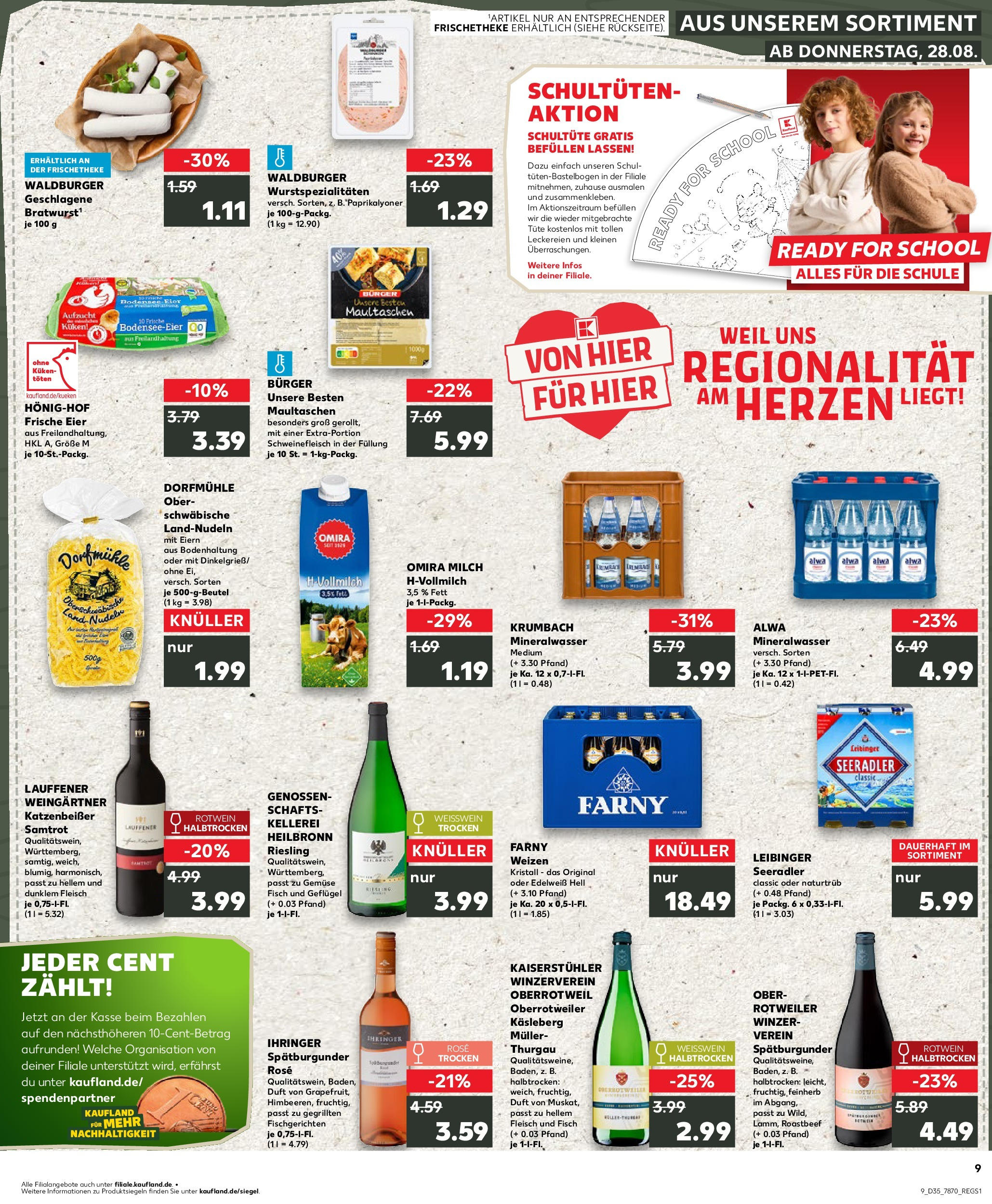 Prospekt Kaufland ab 28.08.2025 » Angebote und Werbung Online | Seite: 1 | Produkte: Mineralwasser, Fisch, Schweinefleisch, Fleisch Prospekt Kaufland ab 28.08.2025 » Angebote Online zum Blättern | Seite: 1 | Produkte: Mineralwasser, Fisch, Schweinefleisch, Fleisch
