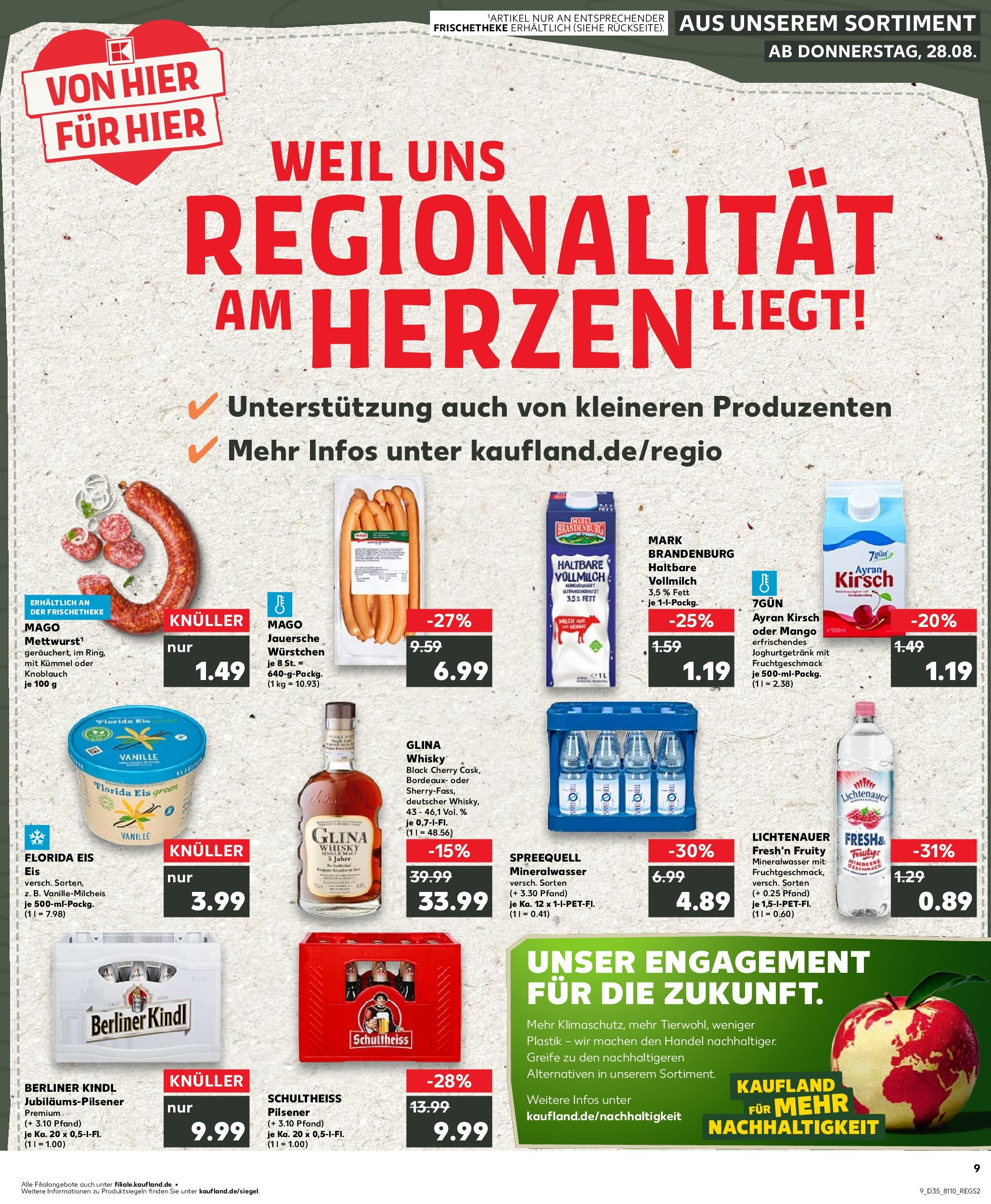 Prospekt Kaufland ab 28.08.2025 » Angebote und Werbung Online | Seite: 1 | Produkte: Berliner, Whisky, Mineralwasser, Mango Prospekt Kaufland ab 28.08.2025 » Angebote Online zum Blättern | Seite: 1 | Produkte: Berliner, Whisky, Mineralwasser, Mango