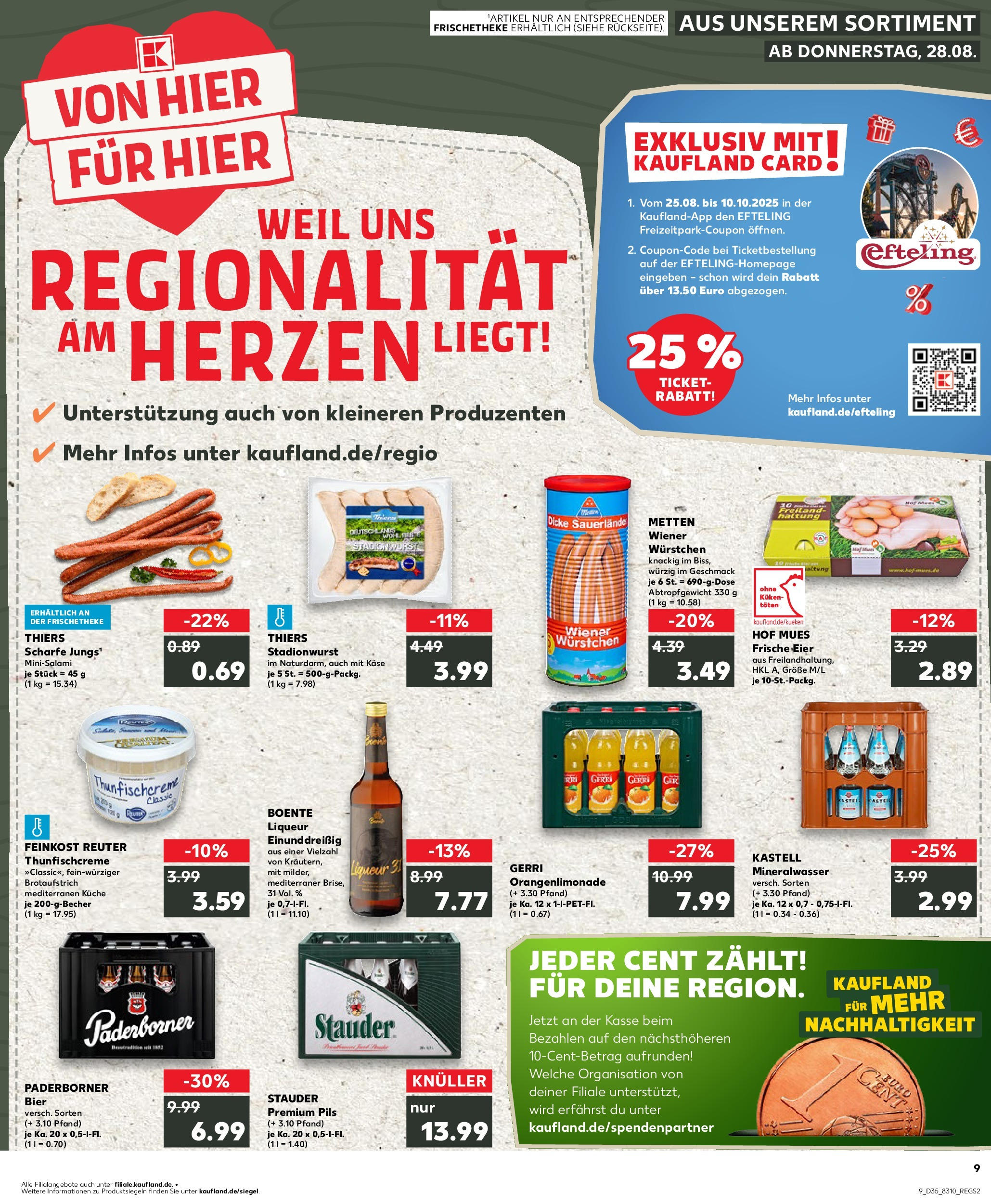Prospekt Kaufland ab 28.08.2025 » Angebote und Werbung Online | Seite: 9 | Produkte: Wiener wurstchen, Käse, Bier, Pils Prospekt Kaufland ab 28.08.2025 » Angebote Online zum Blättern | Seite: 9 | Produkte: Wiener wurstchen, Käse, Bier, Pils