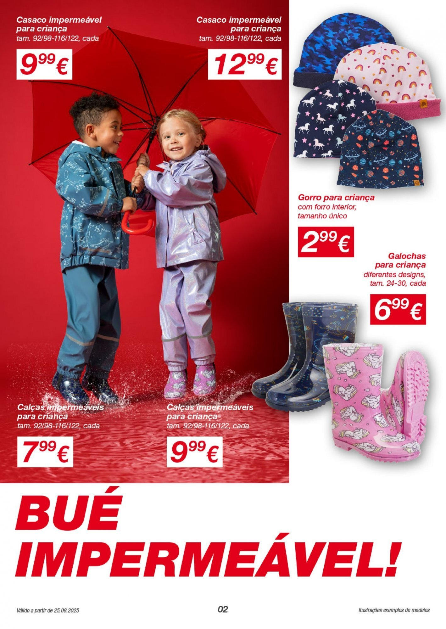 KIK - folheto  » de 24/08/2025 - 31/08/2025 | Página: 2 | Produtos: Casaco, Calças, Galochas, Gorro