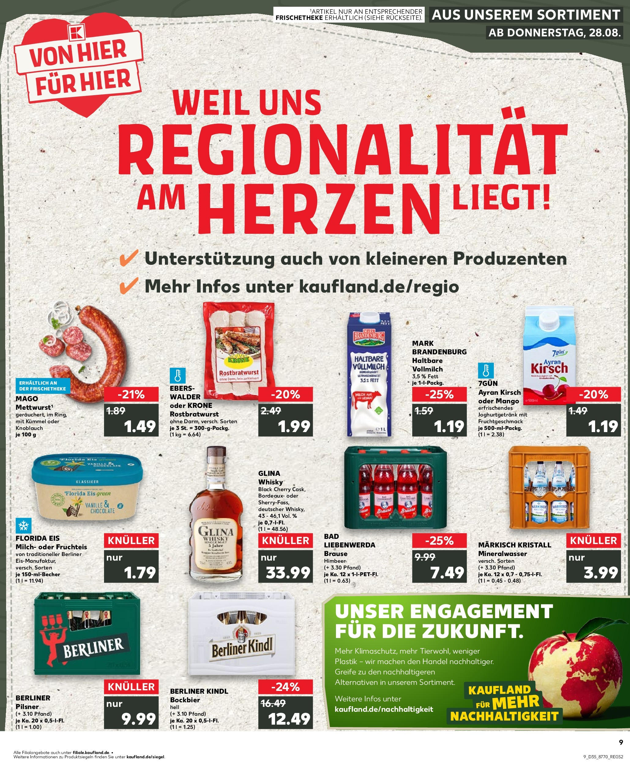 Prospekt Kaufland ab 31.08.2025 » Angebote und Werbung Online | Seite: 28 | Produkte: Berliner, Whisky, Milch, Bad Prospekt Kaufland ab 31.08.2025 » Angebote Online zum Blättern | Seite: 28 | Produkte: Berliner, Whisky, Milch, Bad