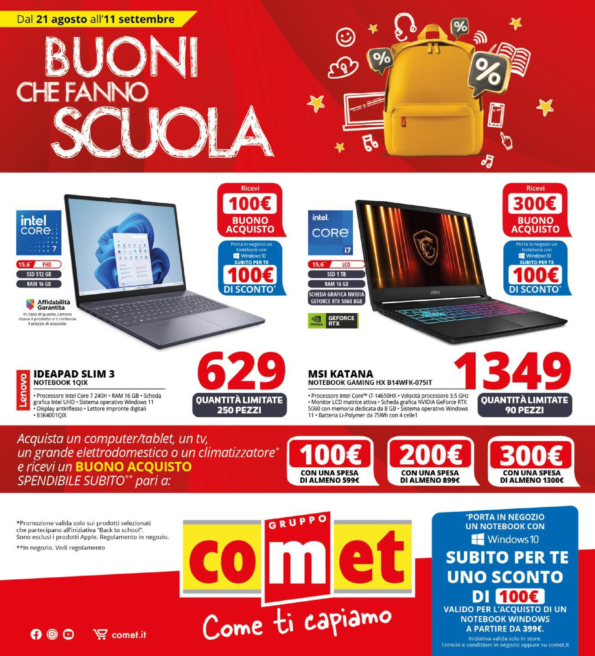 Comet - Buoni che fanno scuola da Comet! dal 20/08/2025 anteprima > nuovo offerte!⏳ | Pagina: 1 | Prodotti: Monitor, Notebook, Tè Nuovo Comet - Buoni che fanno scuola da Comet! dal 20/08/2025 > offerte anteprima 🛍️ | Pagina: 1 | Prodotti: Monitor, Notebook, Tè