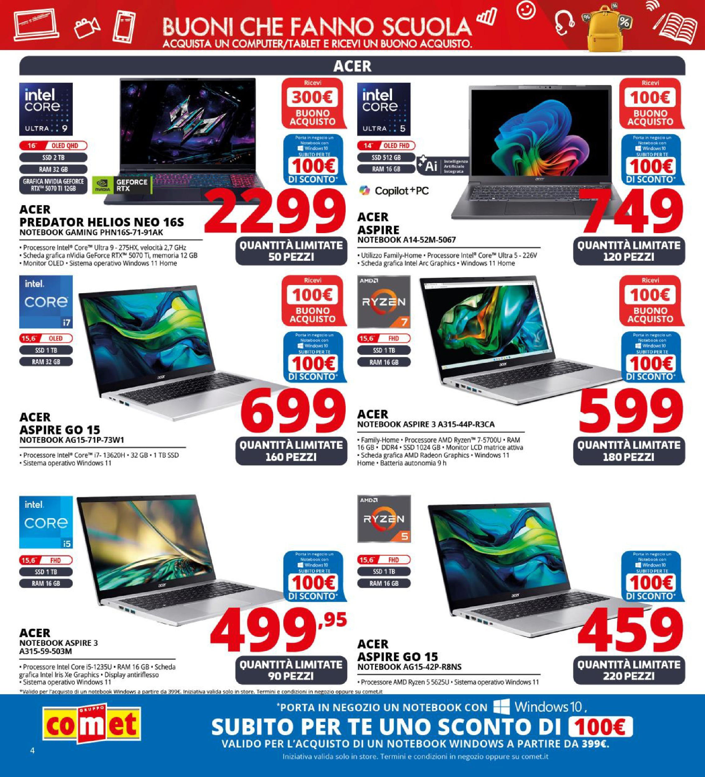 Comet - Buoni che fanno scuola da Comet! dal 20/08/2025 anteprima > nuovo offerte!⏳ | Pagina: 4 | Prodotti: Monitor, Notebook, Tè Nuovo Comet - Buoni che fanno scuola da Comet! dal 20/08/2025 > offerte anteprima 🛍️ | Pagina: 4 | Prodotti: Monitor, Notebook, Tè