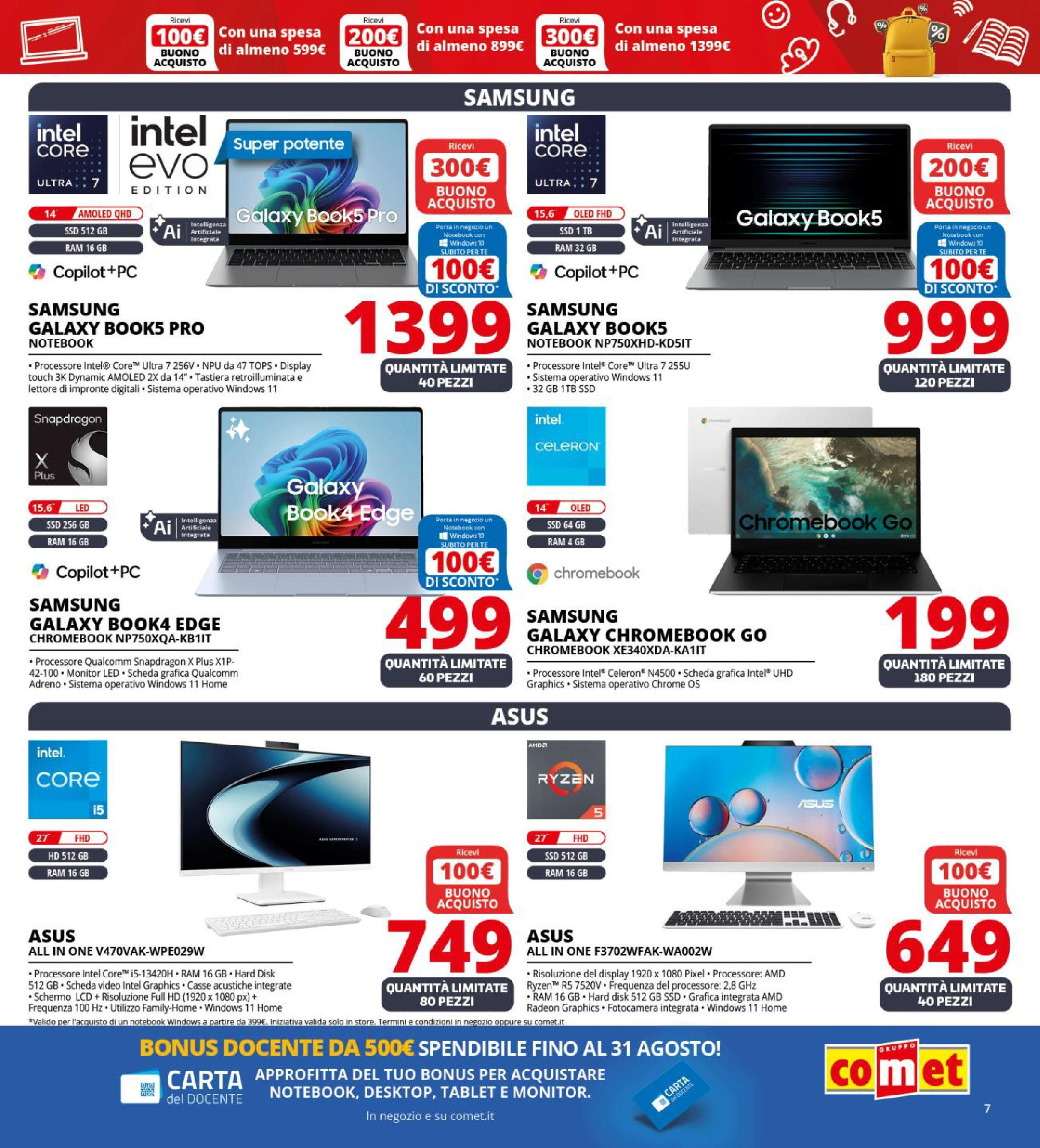 Comet - Buoni che fanno scuola da Comet! dal 20/08/2025 anteprima > nuovo offerte!⏳ | Pagina: 7 | Prodotti: Schermo, Notebook, Samsung Galaxy, Samsung Nuovo Comet - Buoni che fanno scuola da Comet! dal 20/08/2025 > offerte anteprima 🛍️ | Pagina: 7 | Prodotti: Schermo, Notebook, Samsung Galaxy, Samsung