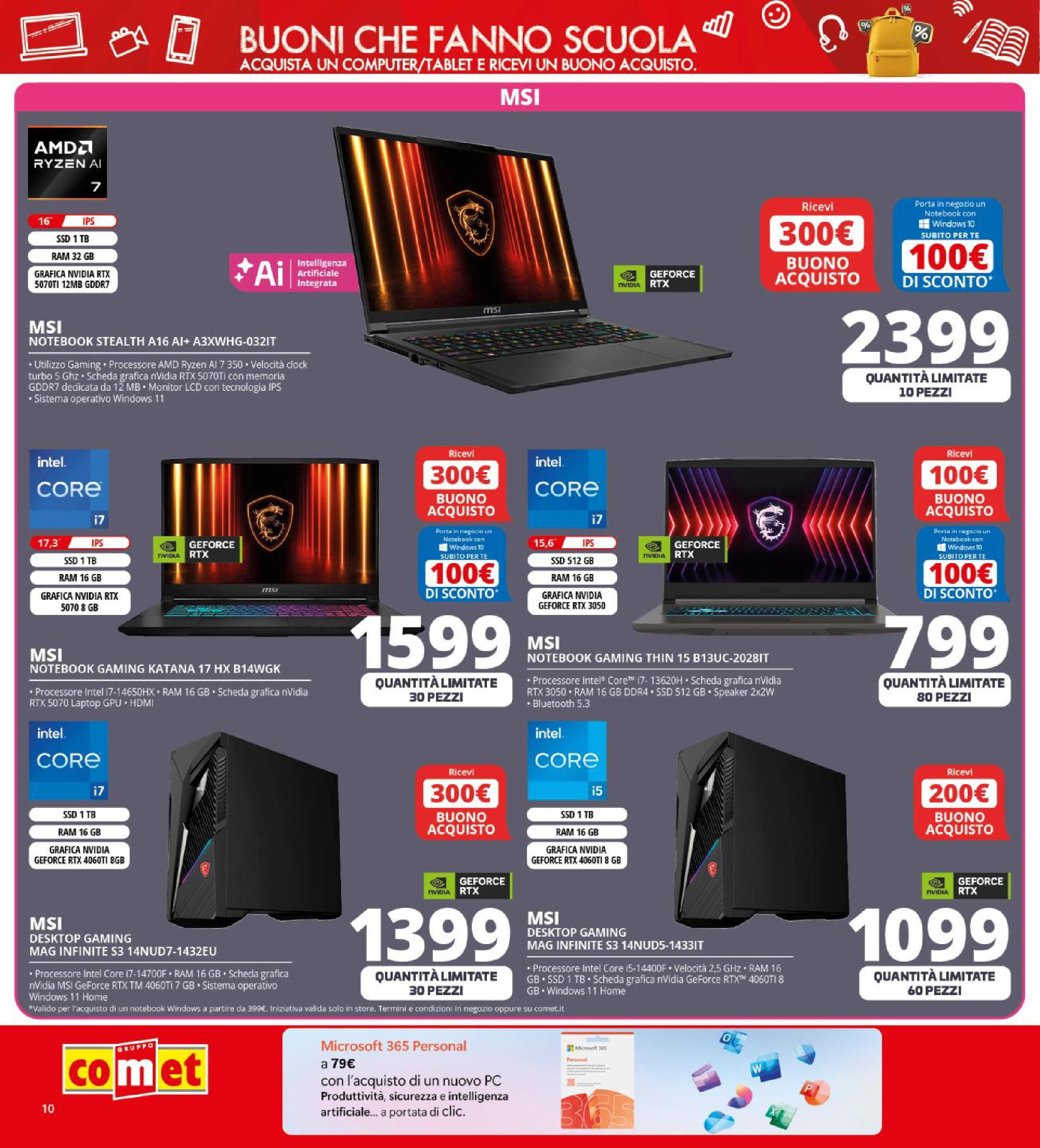 Comet - Buoni che fanno scuola da Comet! dal 20/08/2025 anteprima > nuovo offerte!⏳ | Pagina: 10 | Prodotti: Monitor, Tè, Laptop, PC Nuovo Comet - Buoni che fanno scuola da Comet! dal 20/08/2025 > offerte anteprima 🛍️ | Pagina: 10 | Prodotti: Monitor, Tè, Laptop, PC