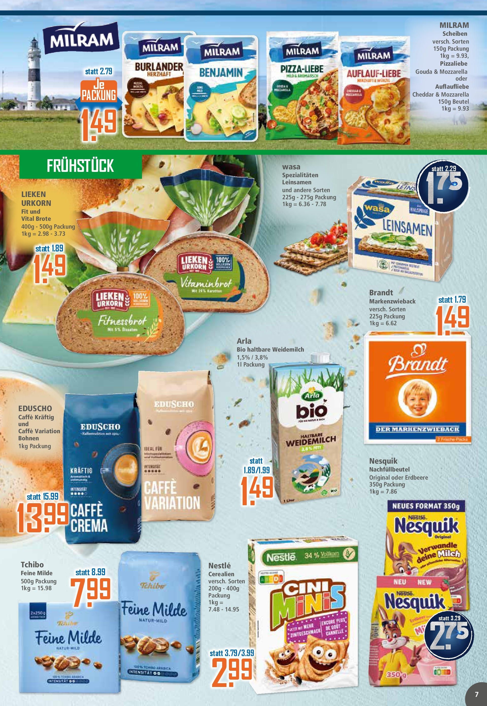 Klaas & Kock Prospekt 	 (ab 01.09.2025) zum Blättern | Seite: 7 | Produkte: Milch, Mozzarella, Gouda, Milram