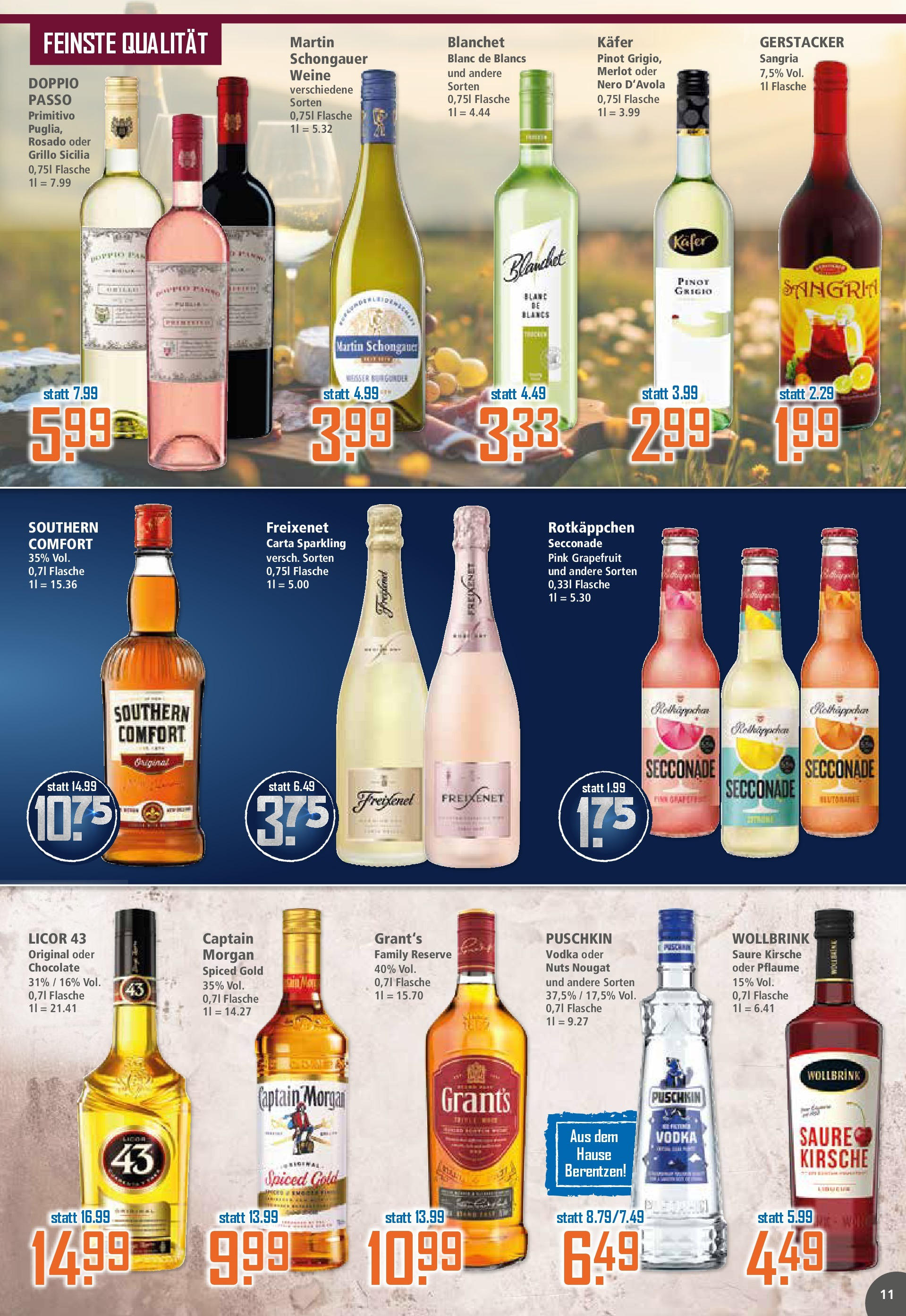Klaas & Kock Prospekt 	 (ab 01.09.2025) zum Blättern | Seite: 11 | Produkte: Freixenet, Merlot, Grapefruit, Vodka