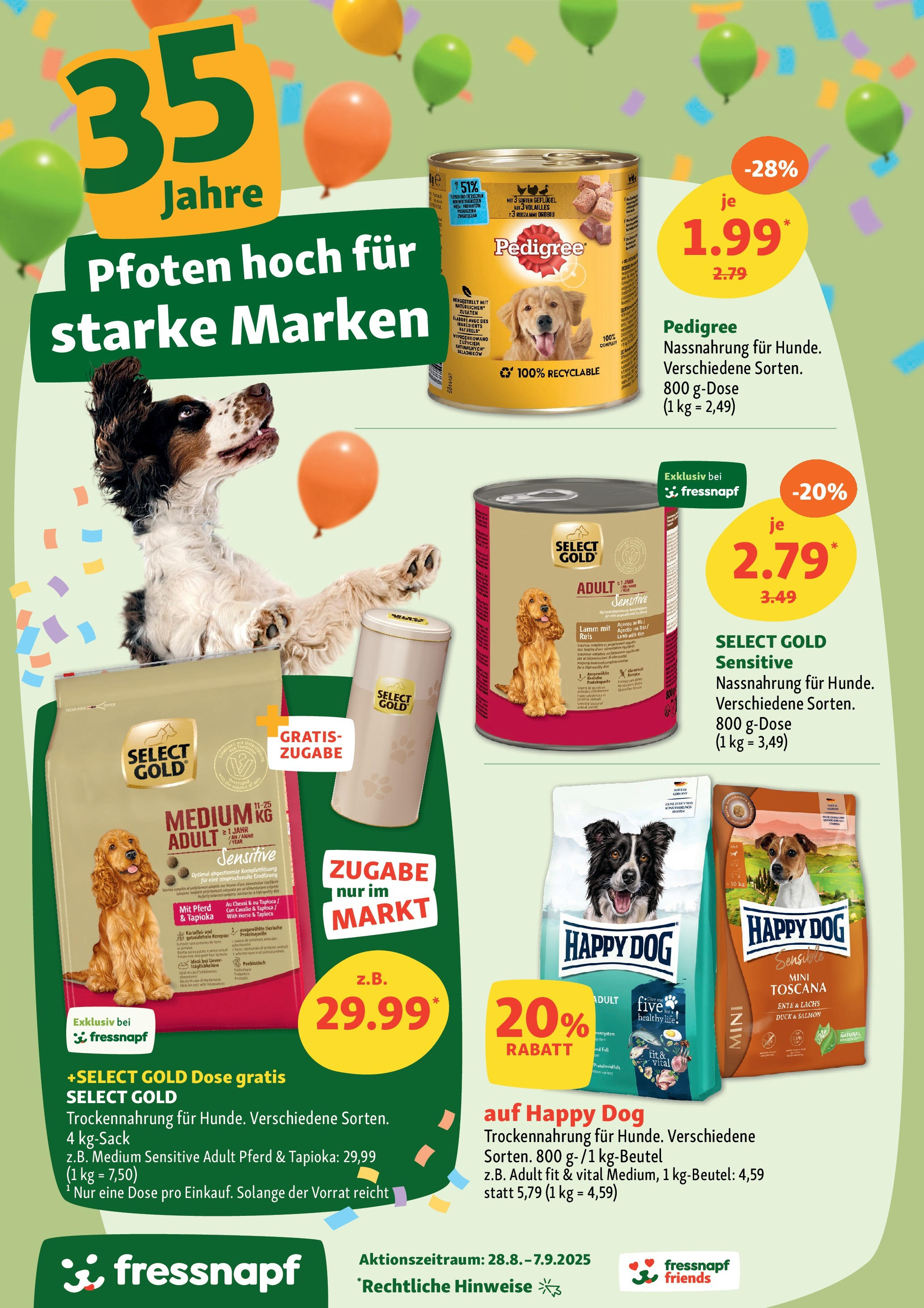 Fressnapf - Fressnapf: Pfoten hoch, Preise runter! (ab 27.08.2025) zum Blättern | Seite: 5 | Produkte: Lachs, Pedigree, Reis, Ente