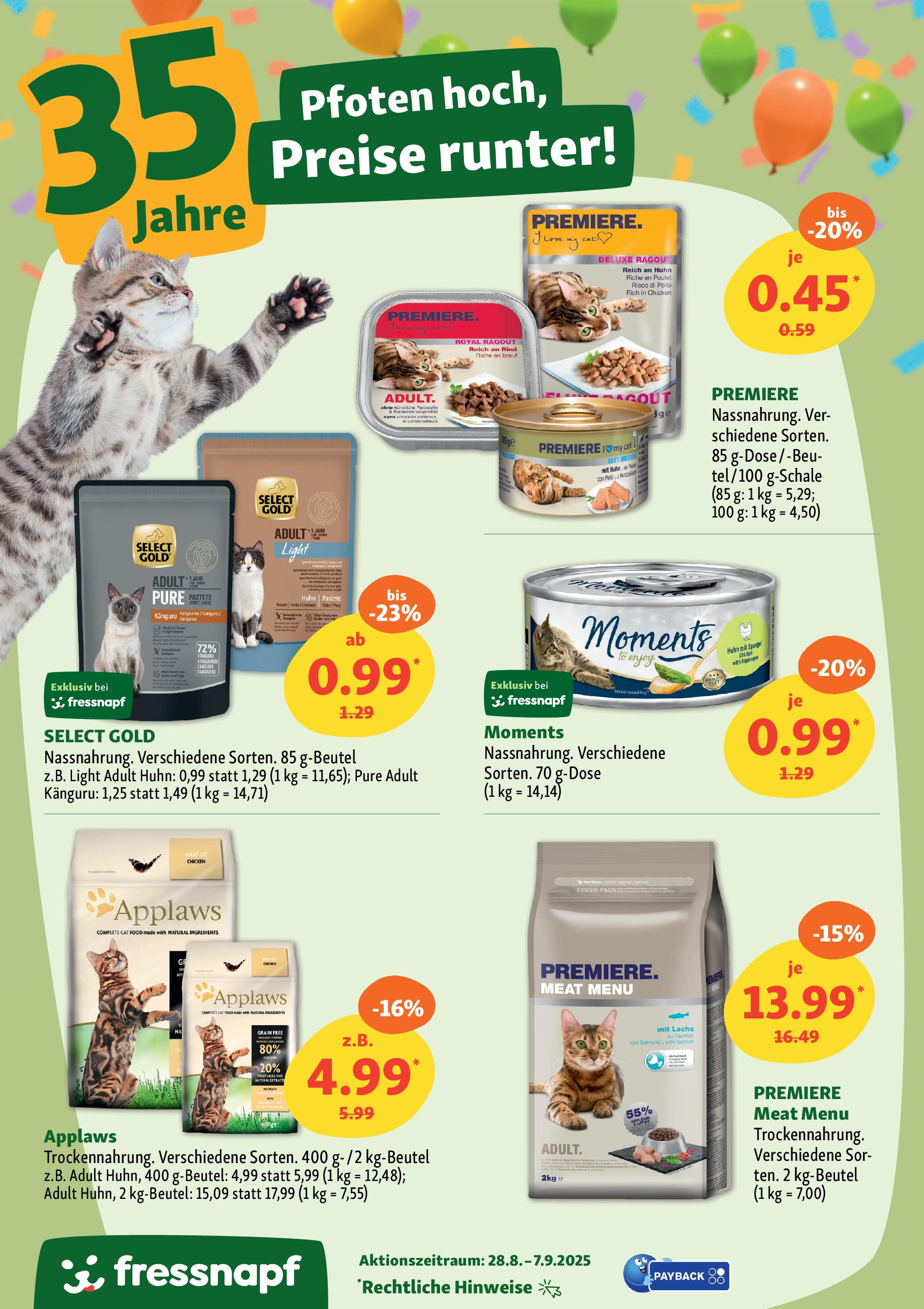 Fressnapf - Fressnapf: Pfoten hoch, Preise runter! (ab 27.08.2025) zum Blättern | Seite: 8 | Produkte: Spargel, Lachs