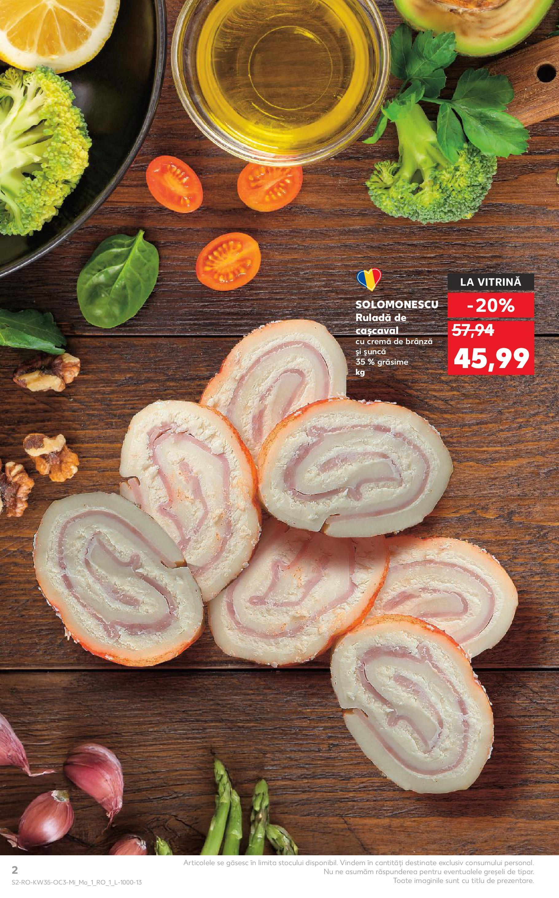 Catalog Kaufland - Târgu Mureș 27.08.2025 - Revista si Oferta | Pagină: 2 | Produse: Vitrină, Cașcaval, Brânză, Cremă