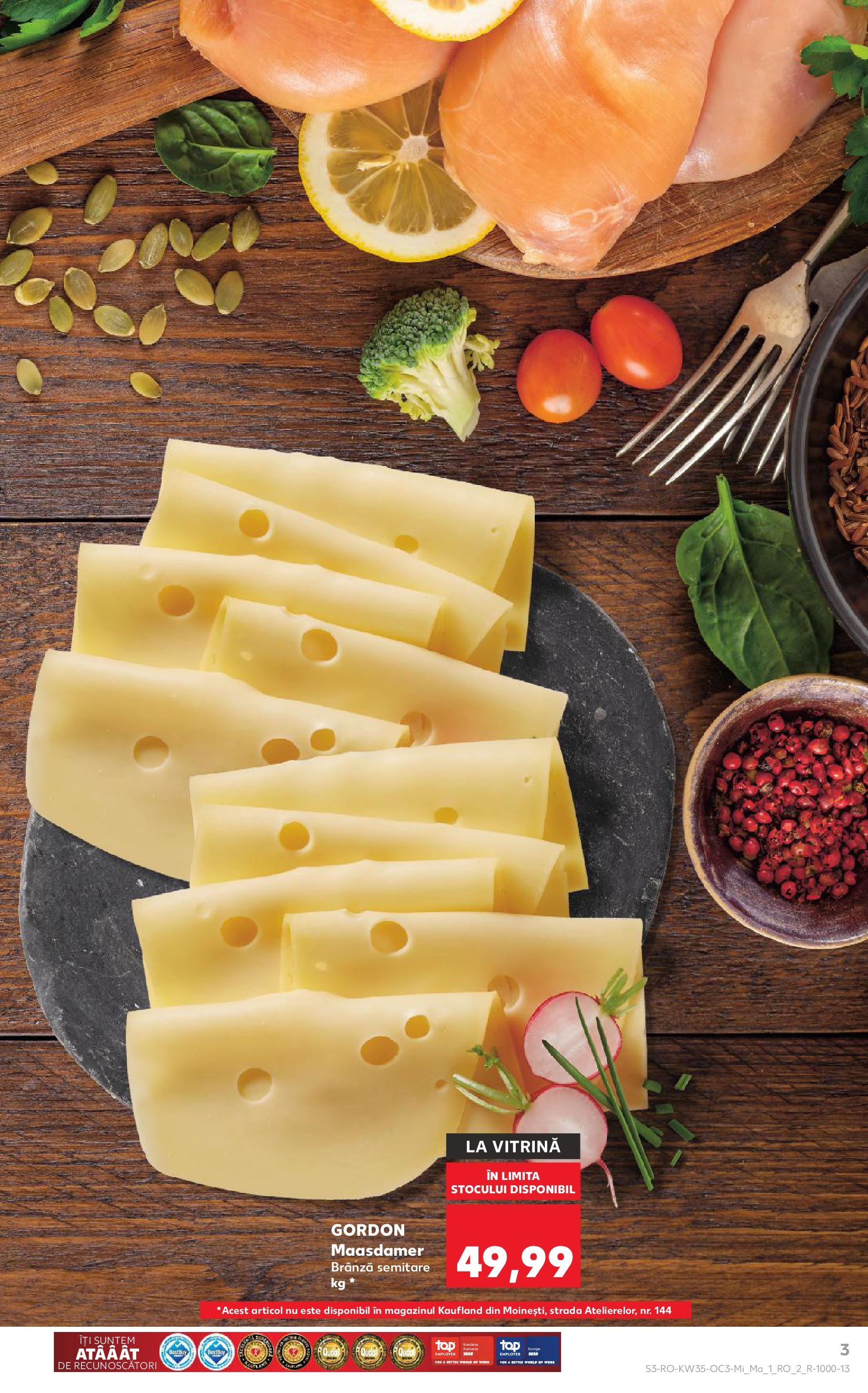 Catalog Kaufland - Târgu Mureș 27.08.2025 - Revista si Oferta | Pagină: 3 | Produse: Vitrină, Brânză