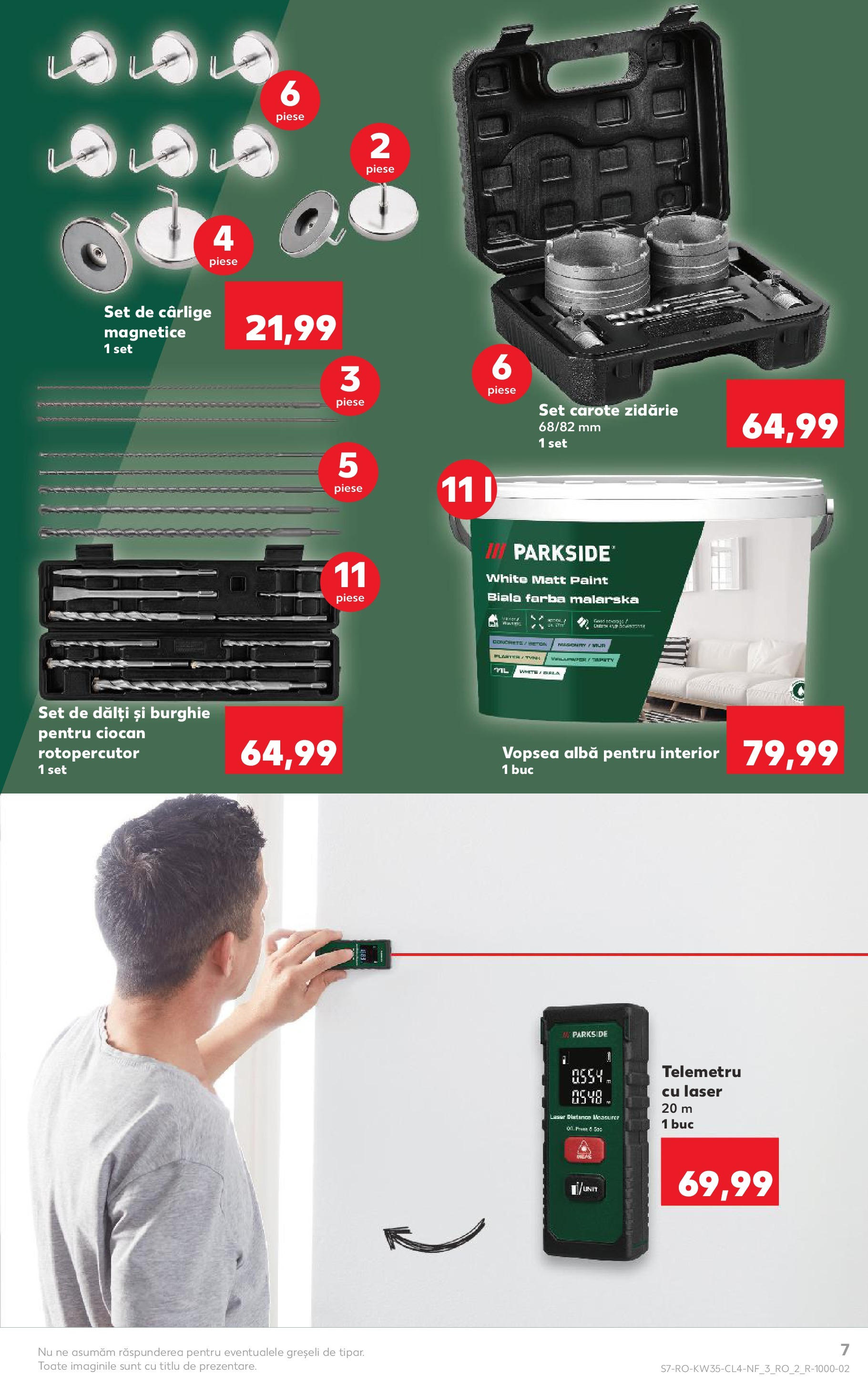 Catalog Kaufland - Tulcea 26.08.2025 - Revista si Oferta | Pagină: 7 | Produse: Ciocan rotopercutor, Telemetru, Vopsea
