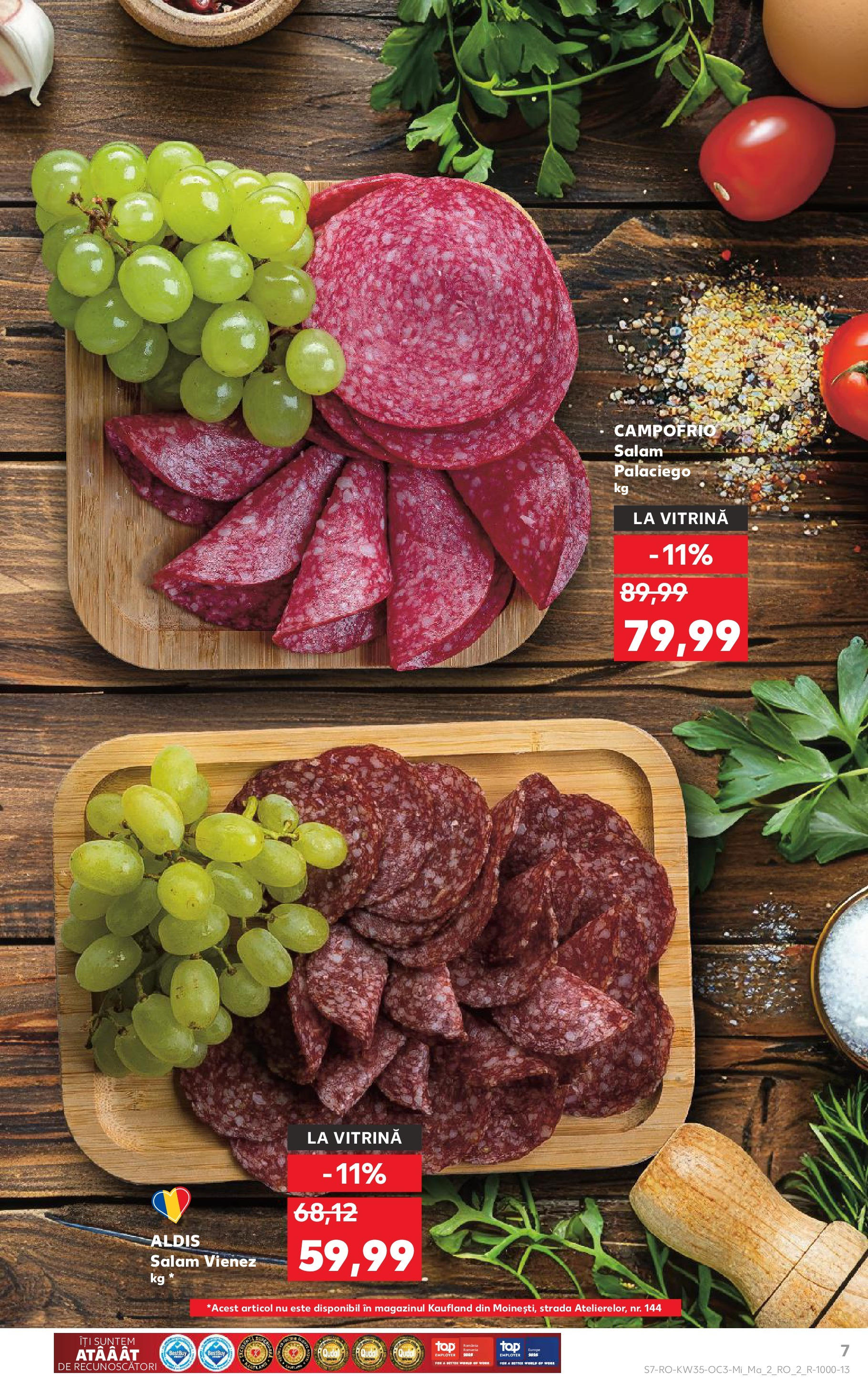 Catalog Kaufland - Târgu Mureș 27.08.2025 - Revista si Oferta | Pagină: 7 | Produse: Vitrină, Salam