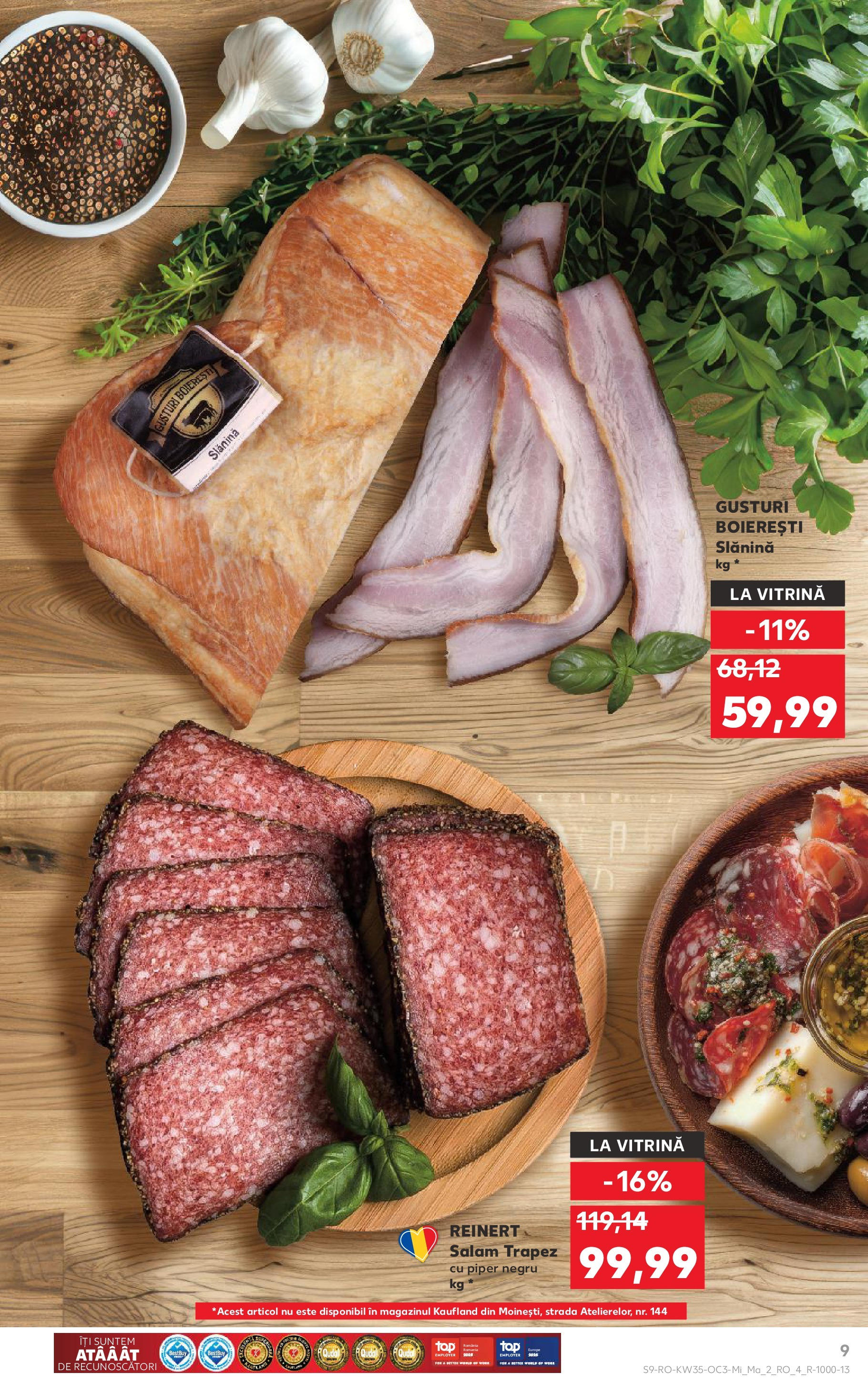 Catalog Kaufland - Târgu Mureș 27.08.2025 - Revista si Oferta | Pagină: 9 | Produse: Vitrină, Salam, Piper