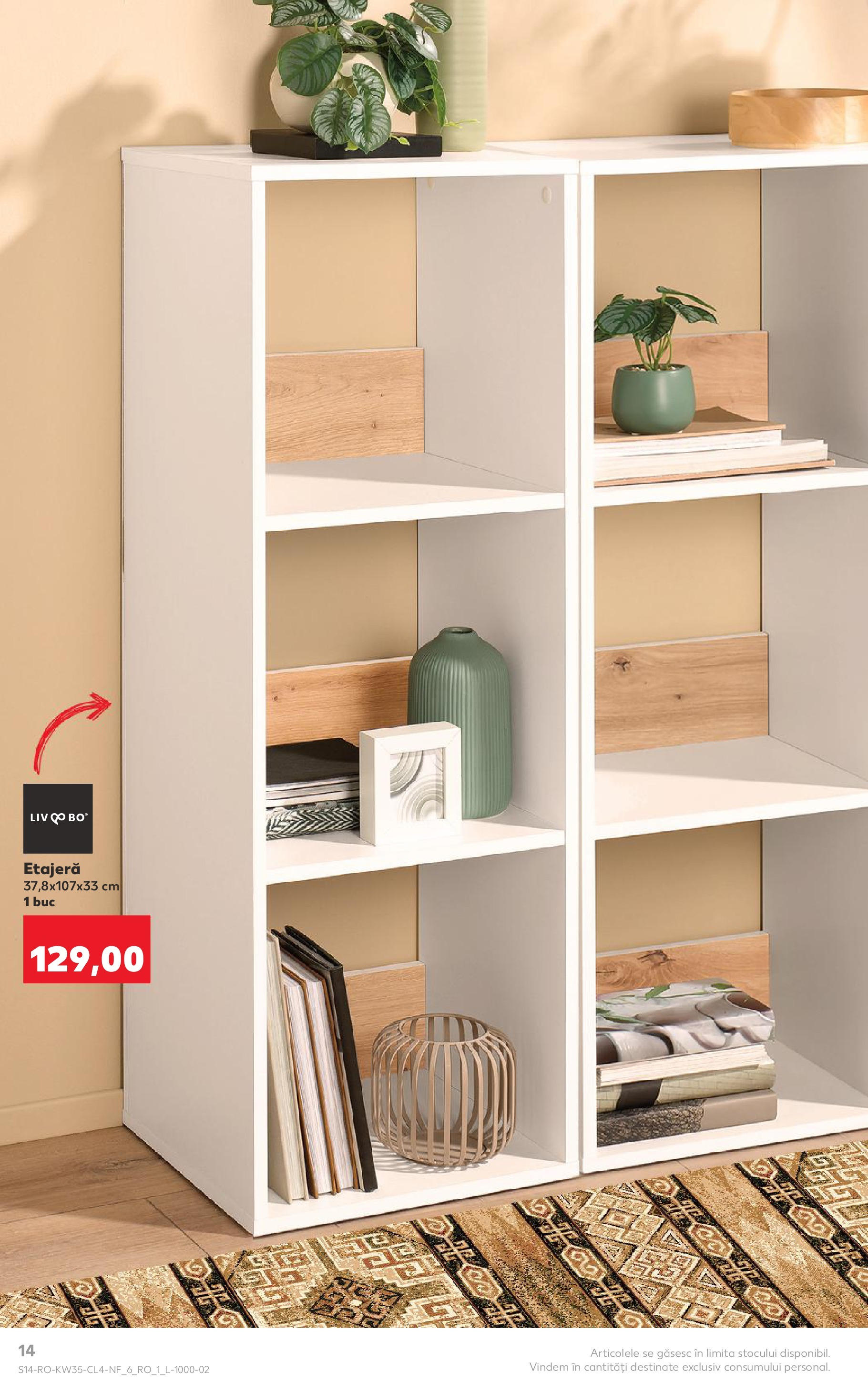 Catalog Kaufland - Tulcea 26.08.2025 - Revista si Oferta | Pagină: 14 | Produse: Etajeră