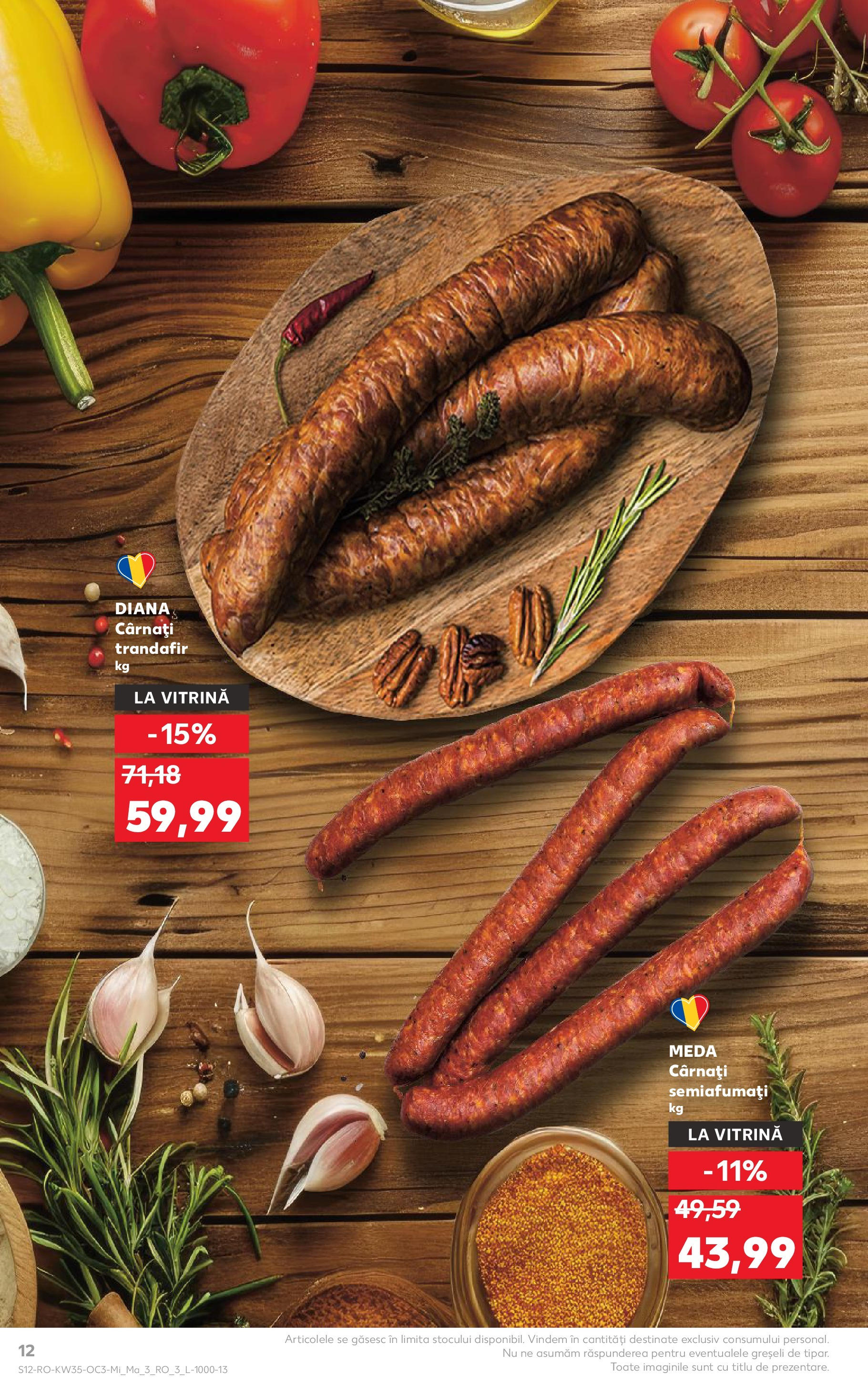 Catalog Kaufland - Târgu Mureș 27.08.2025 - Revista si Oferta | Pagină: 12 | Produse: Trandafir, Vitrină, Cârnați