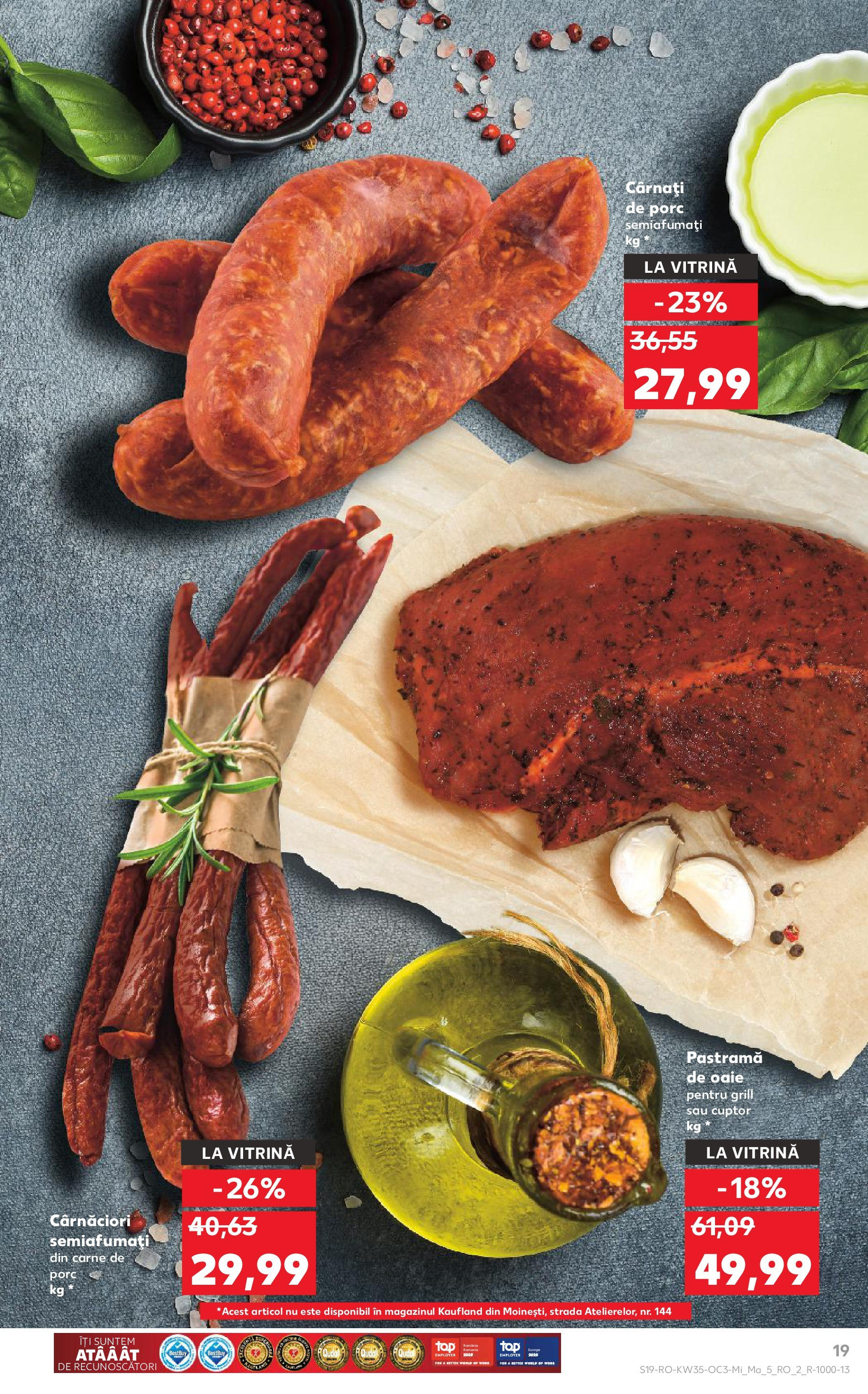 Catalog Kaufland - Târgu Mureș 27.08.2025 - Revista si Oferta | Pagină: 19 | Produse: Grill, Vitrină, Carne De Porc, Cârnați