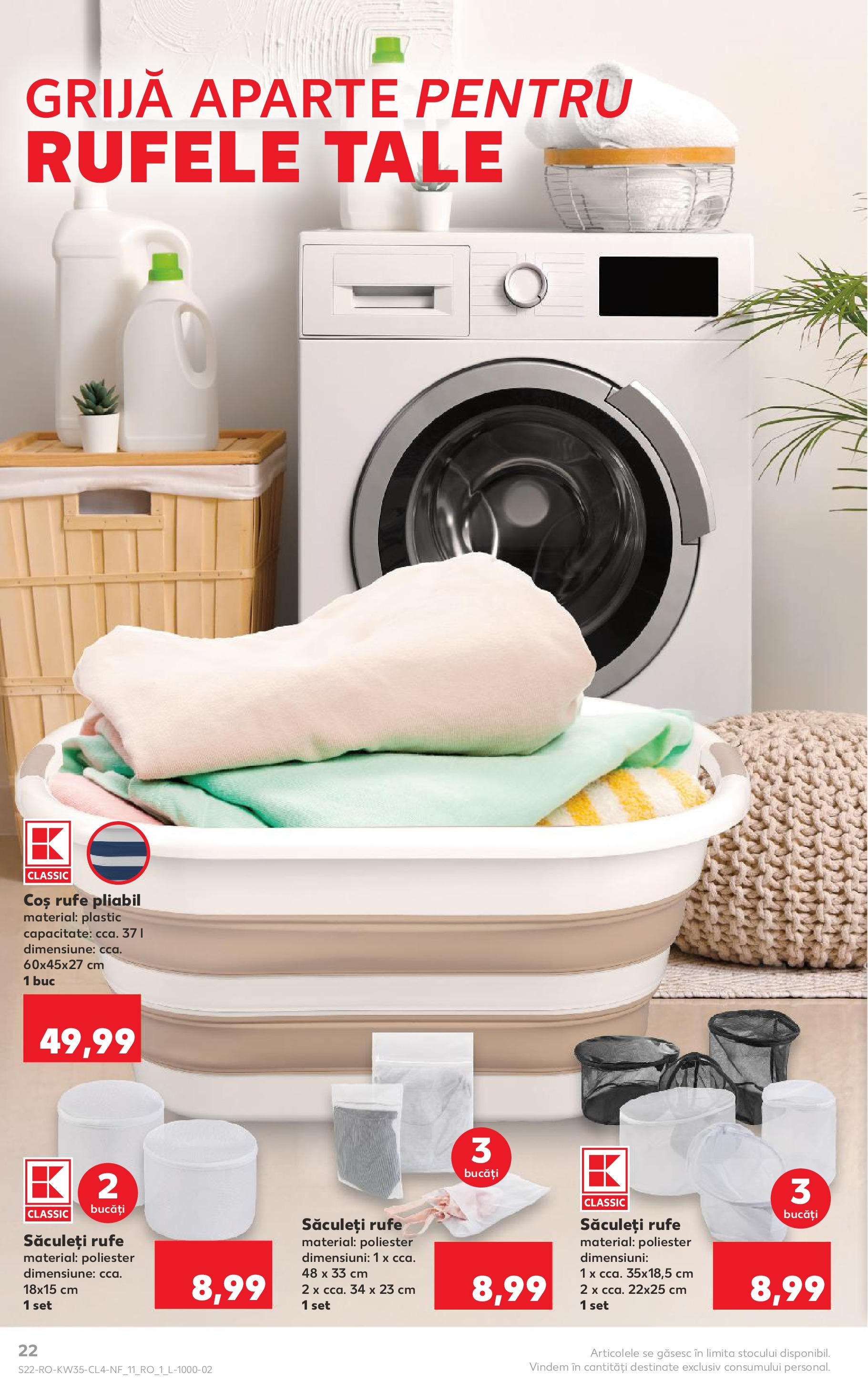Catalog Kaufland - Tulcea 26.08.2025 - Revista si Oferta | Pagină: 22 | Produse: Coș