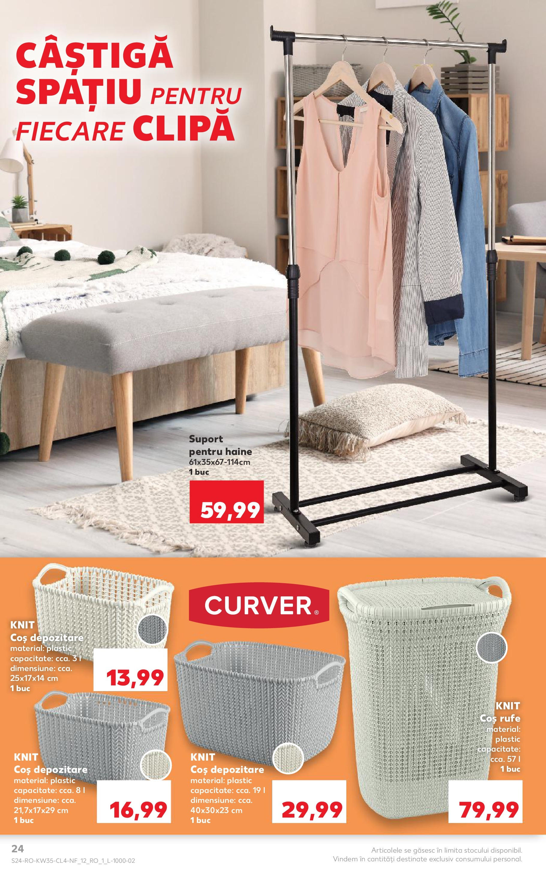 Catalog Kaufland - Tulcea 26.08.2025 - Revista si Oferta | Pagină: 24 | Produse: Coș, Haine