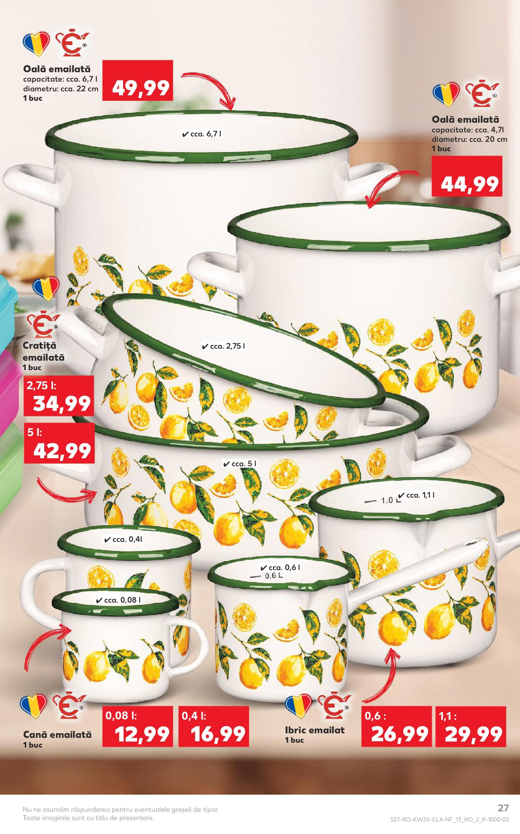 Catalog Kaufland - Tulcea 26.08.2025 - Revista si Oferta | Pagină: 27 | Produse: Cratiță, Oală