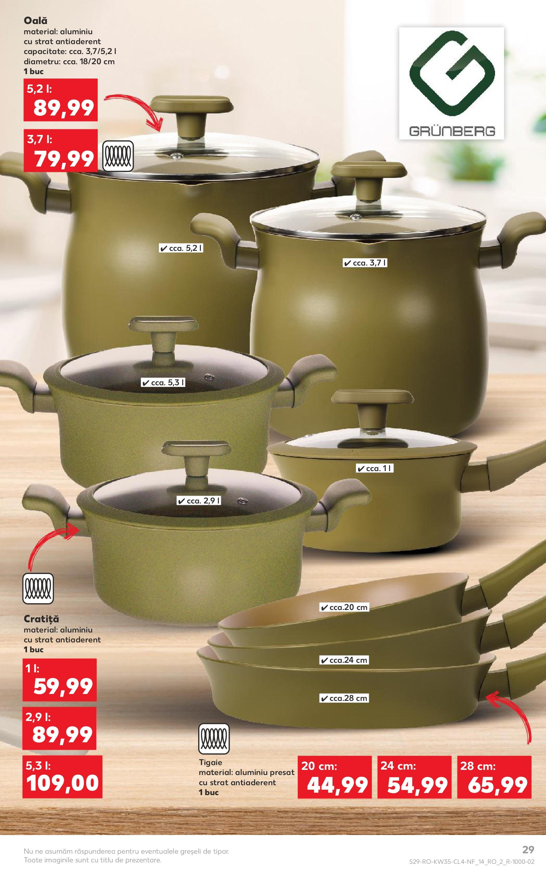Catalog Kaufland - Tulcea 26.08.2025 - Revista si Oferta | Pagină: 29 | Produse: Tigaie, Cratiță, Oală
