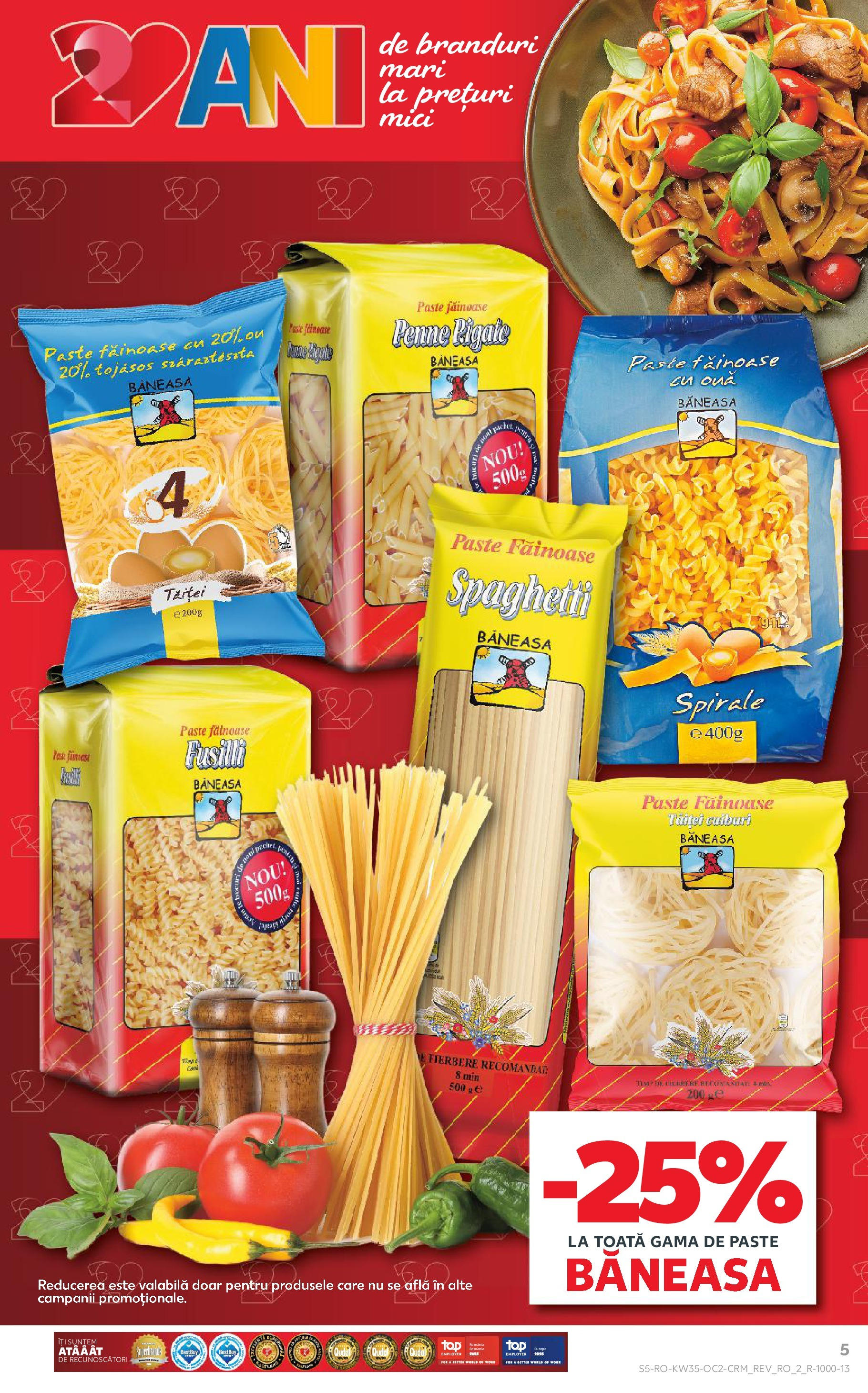 Catalog Kaufland - Deva 27.08.2025 - Revista si Oferta | Pagină: 5 | Produse: Mici, Ouă, Paste