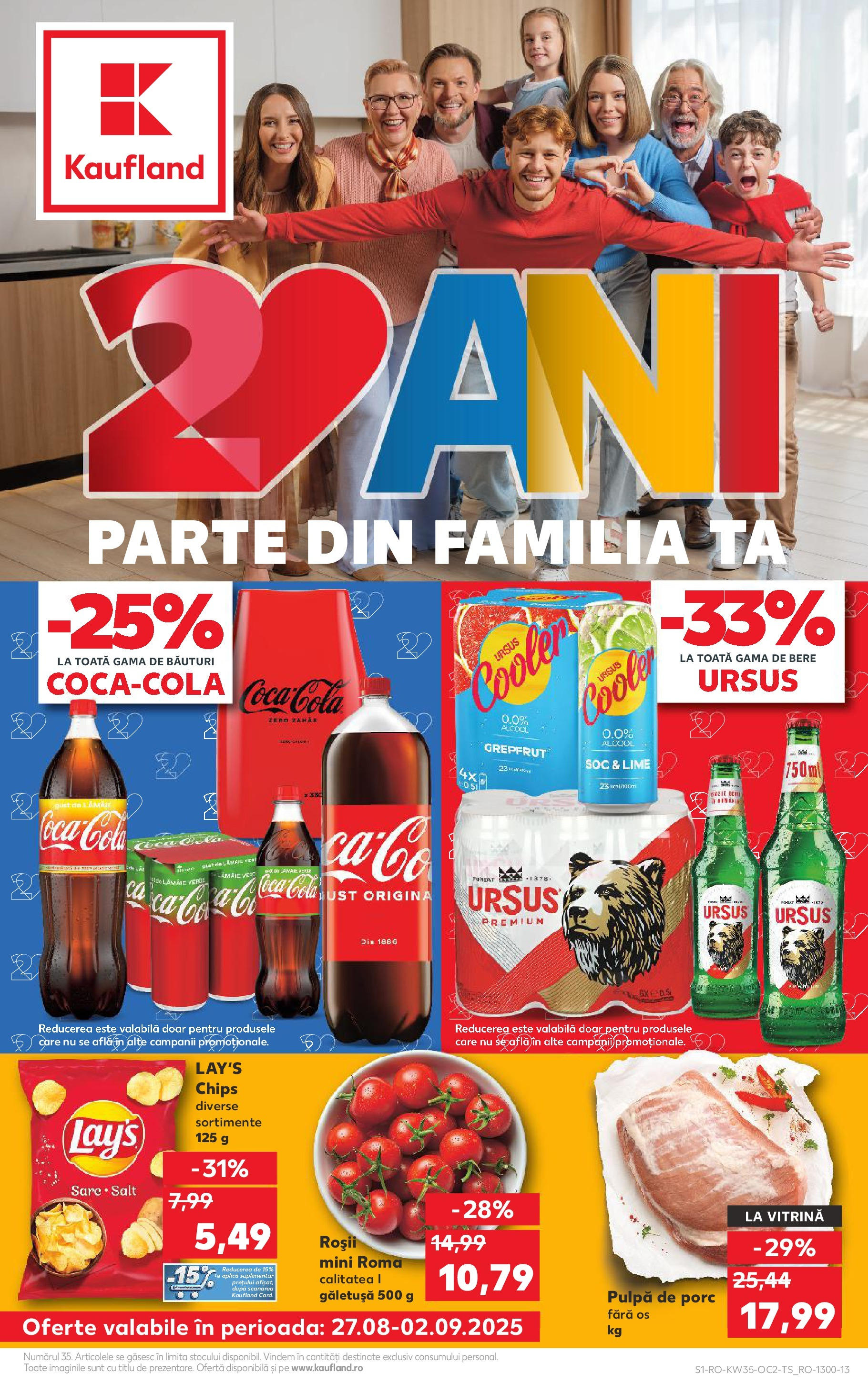 Catalog Kaufland - Deva 27.08.2025 - Revista si Oferta | Pagină: 1 | Produse: Lime, Vitrină, Bere, Zahăr