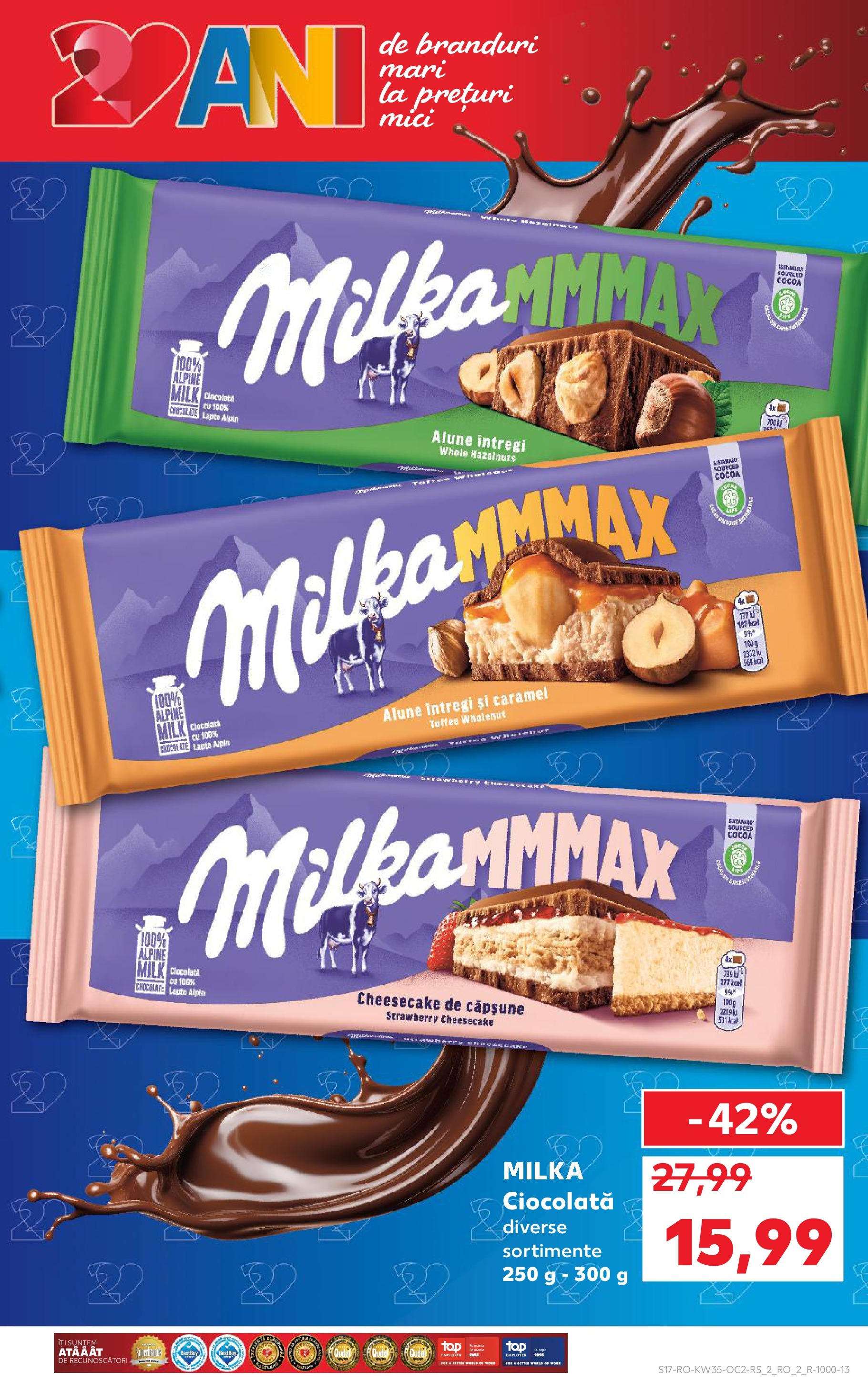 Catalog Kaufland - Deva 27.08.2025 - Revista si Oferta | Pagină: 17 | Produse: Mici, Alune, Lapte, Ciocolată