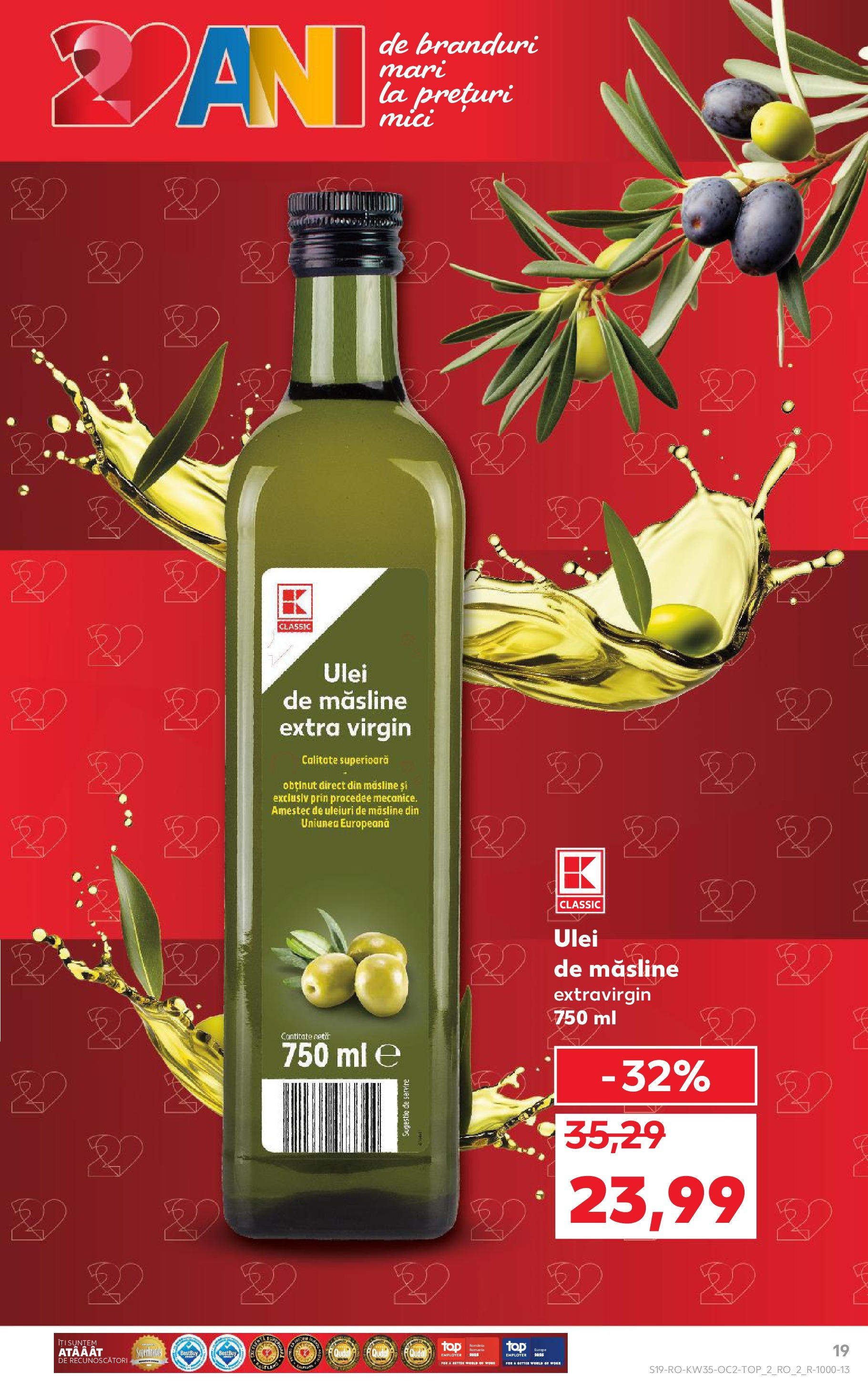 Catalog Kaufland - Deva 27.08.2025 - Revista si Oferta | Pagină: 19 | Produse: Măsline, Ulei