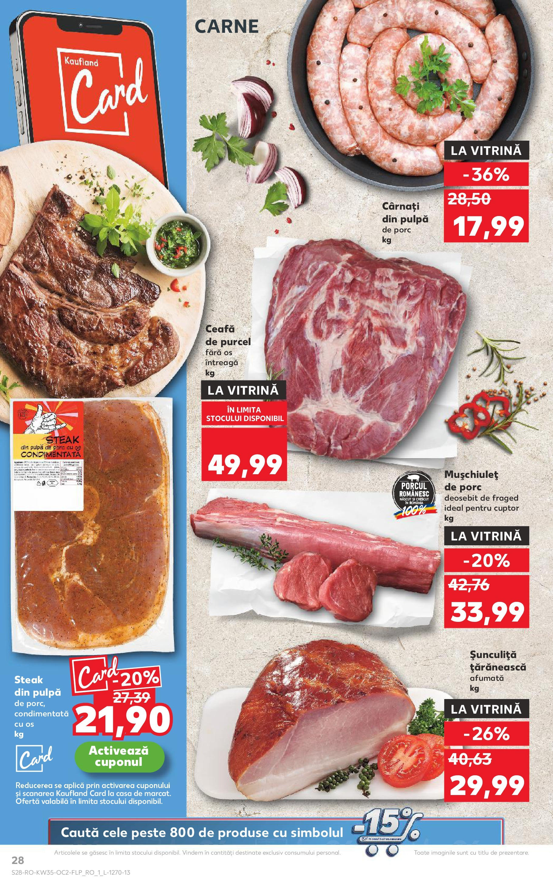 Catalog Kaufland - Deva 27.08.2025 - Revista si Oferta | Pagină: 28 | Produse: Cuptor, Vitrină, Pește, Cârnați