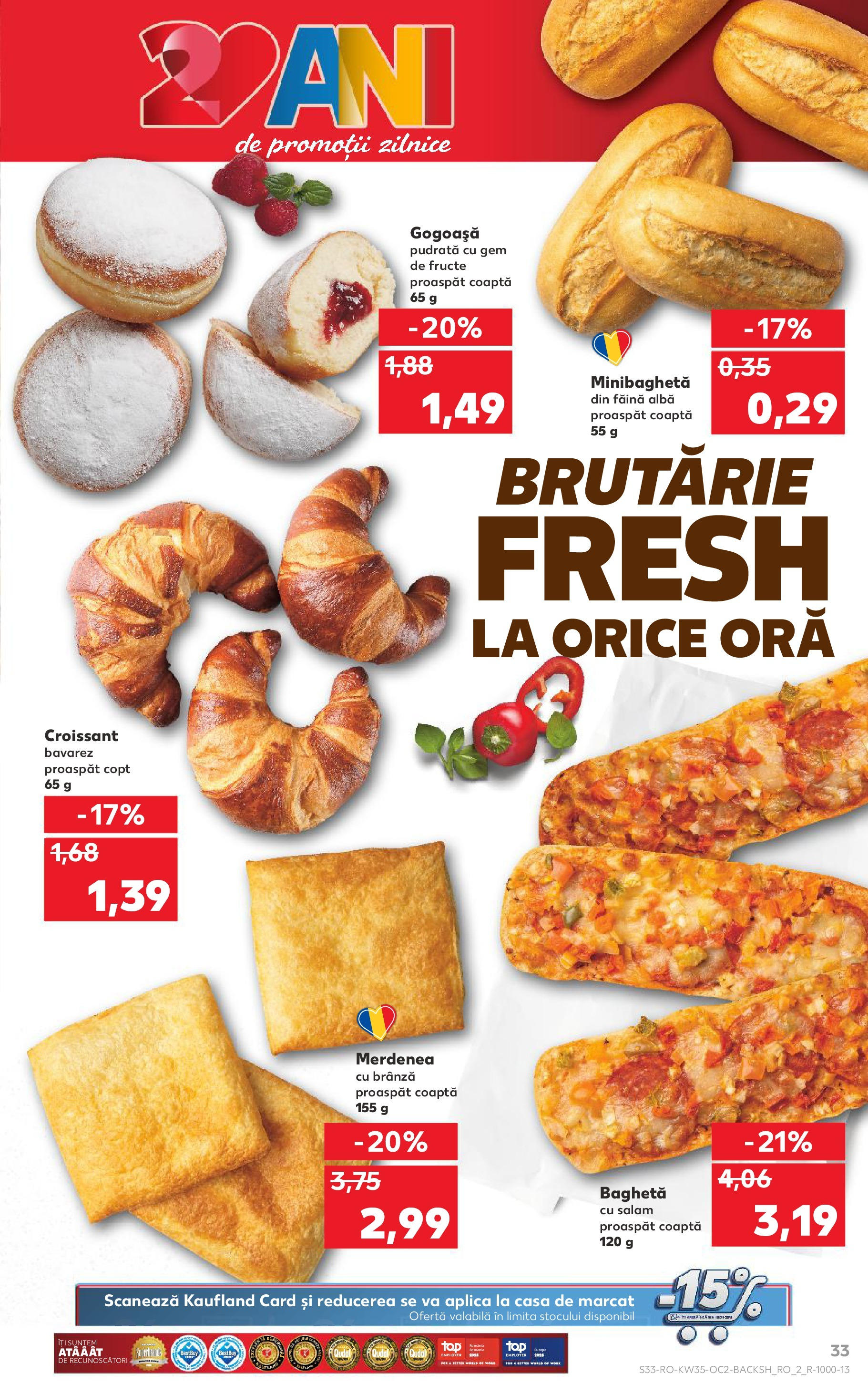 Catalog Kaufland - Deva 27.08.2025 - Revista si Oferta | Pagină: 33 | Produse: Divan, Brânză, Făină, Fructe