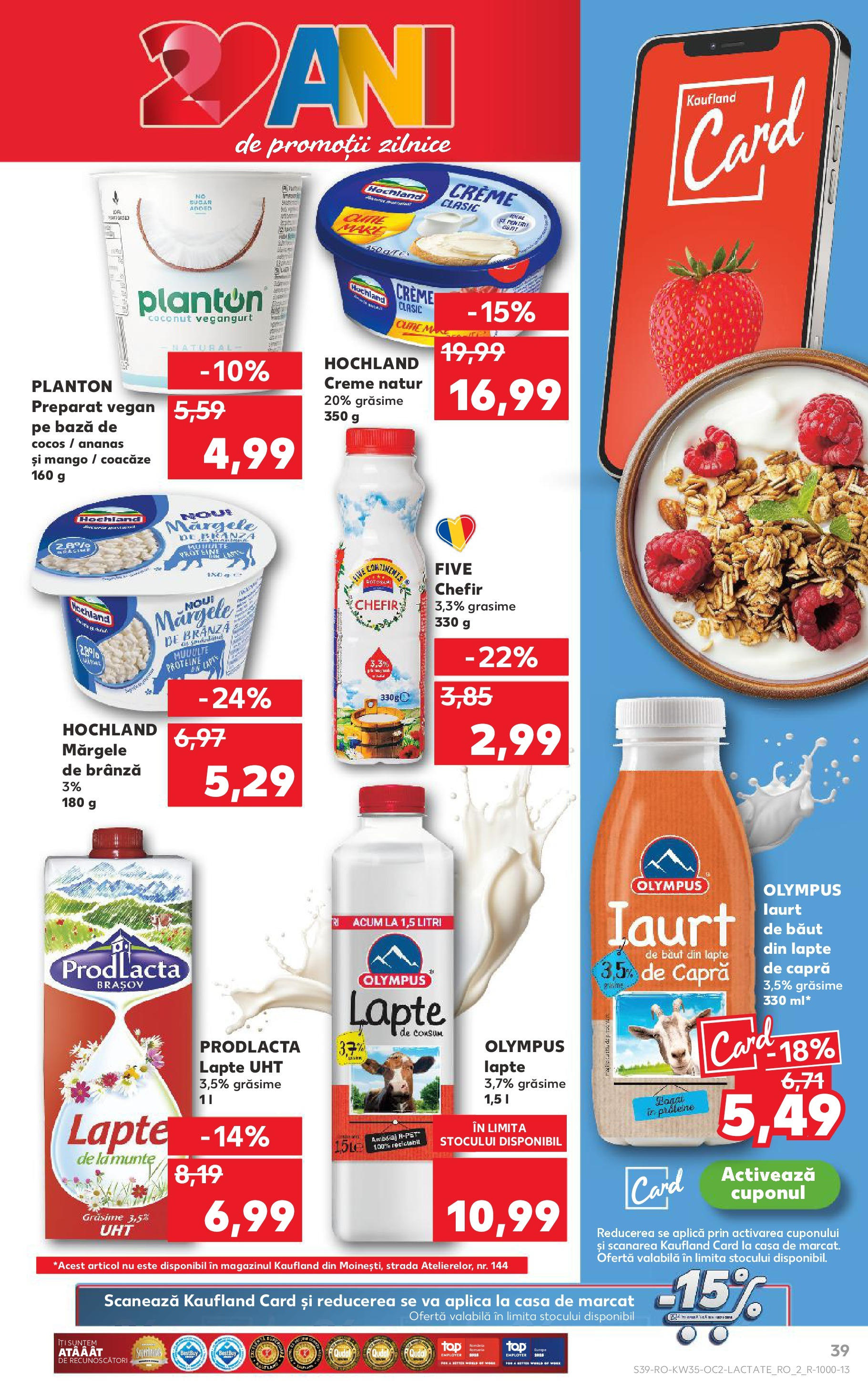 Catalog Kaufland - Deva 27.08.2025 - Revista si Oferta | Pagină: 39 | Produse: Masaüstü kılıfı, Brânză, Ananas, Mango