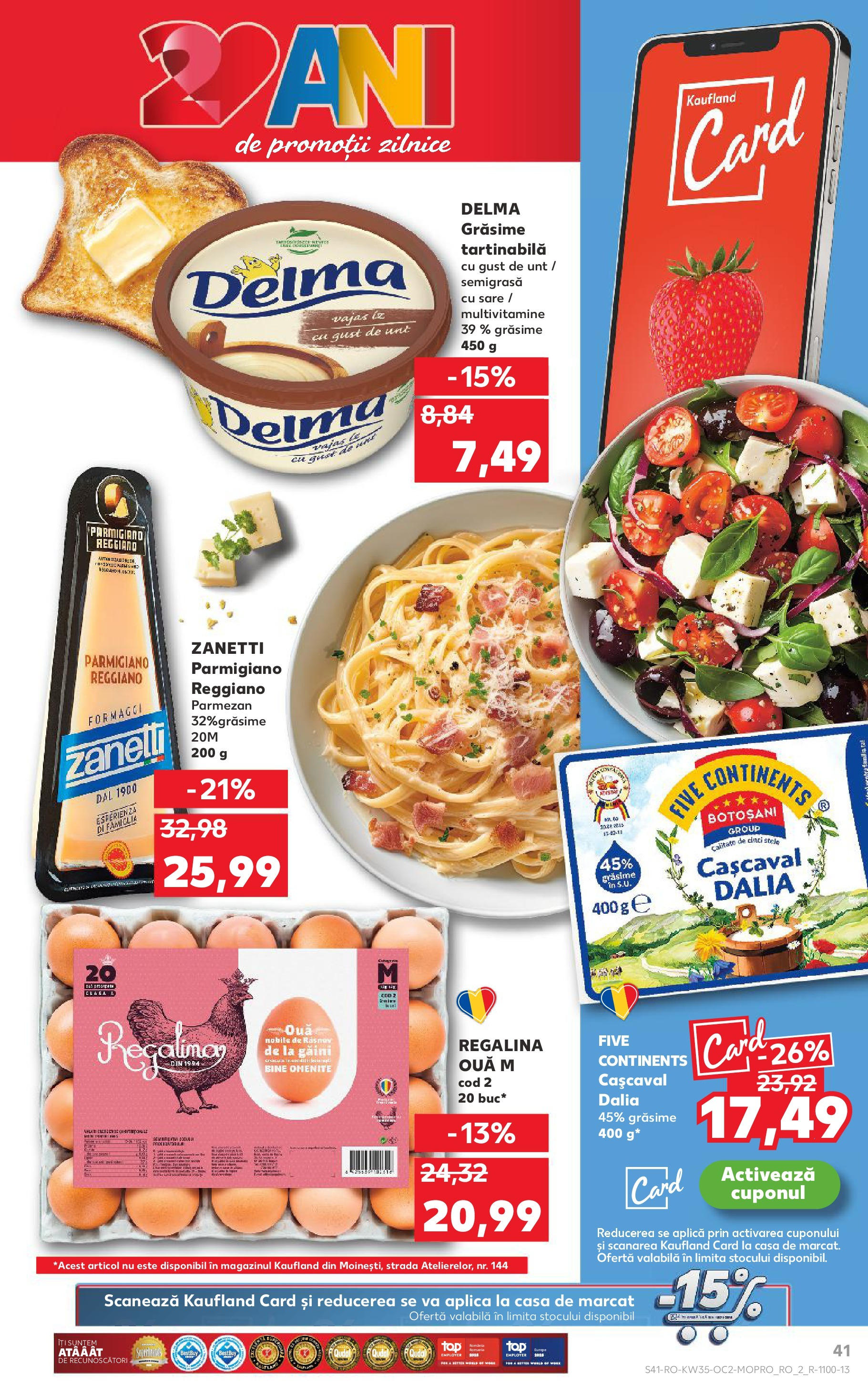 Catalog Kaufland - Arad 27.08.2025 - Revista si Oferta | Pagină: 41 | Produse: Cașcaval, Unt, Ouă, Sare