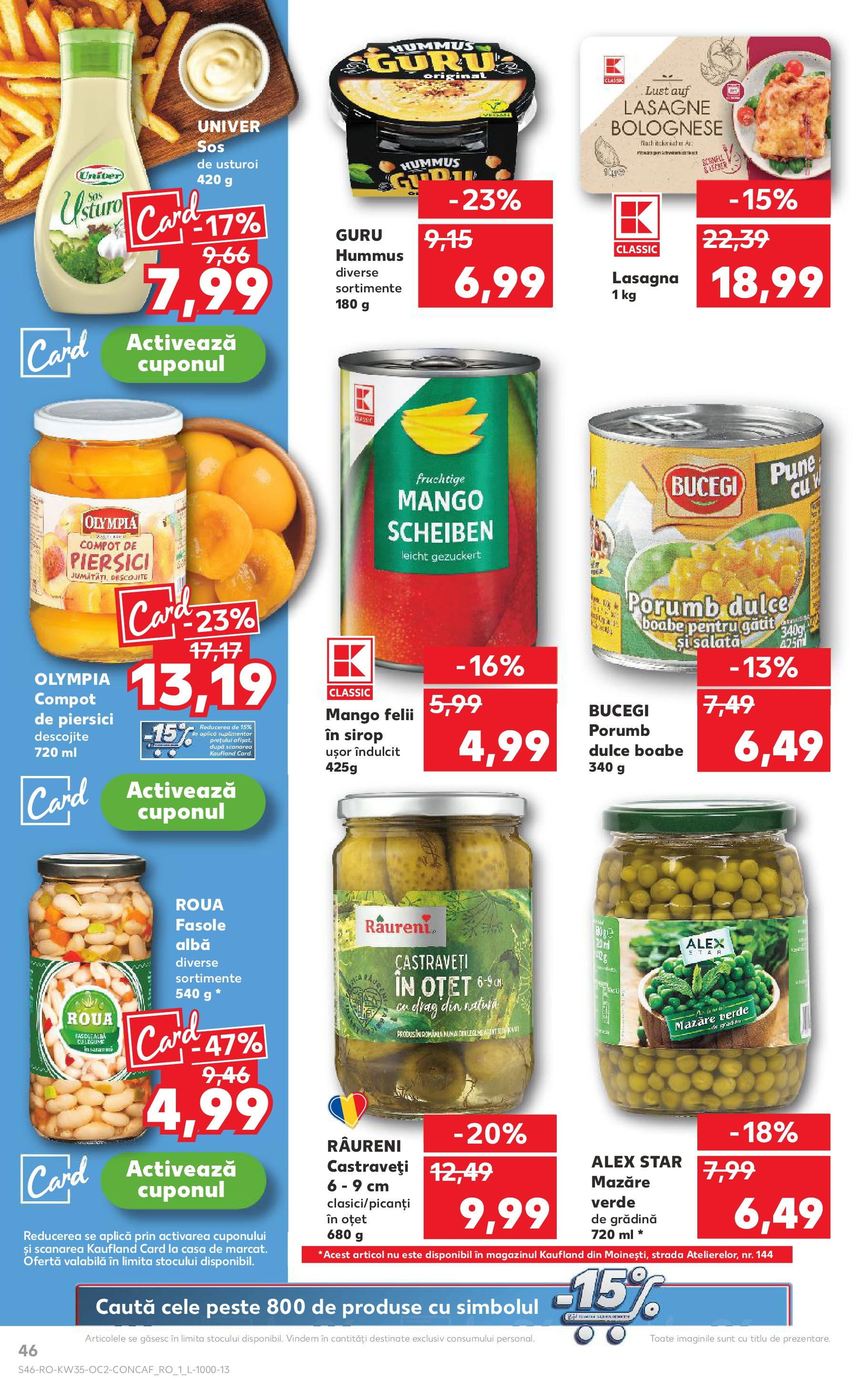 Catalog Kaufland - Deva 27.08.2025 - Revista si Oferta | Pagină: 46 | Produse: Mazăre, Sirop, Porumb, Mango