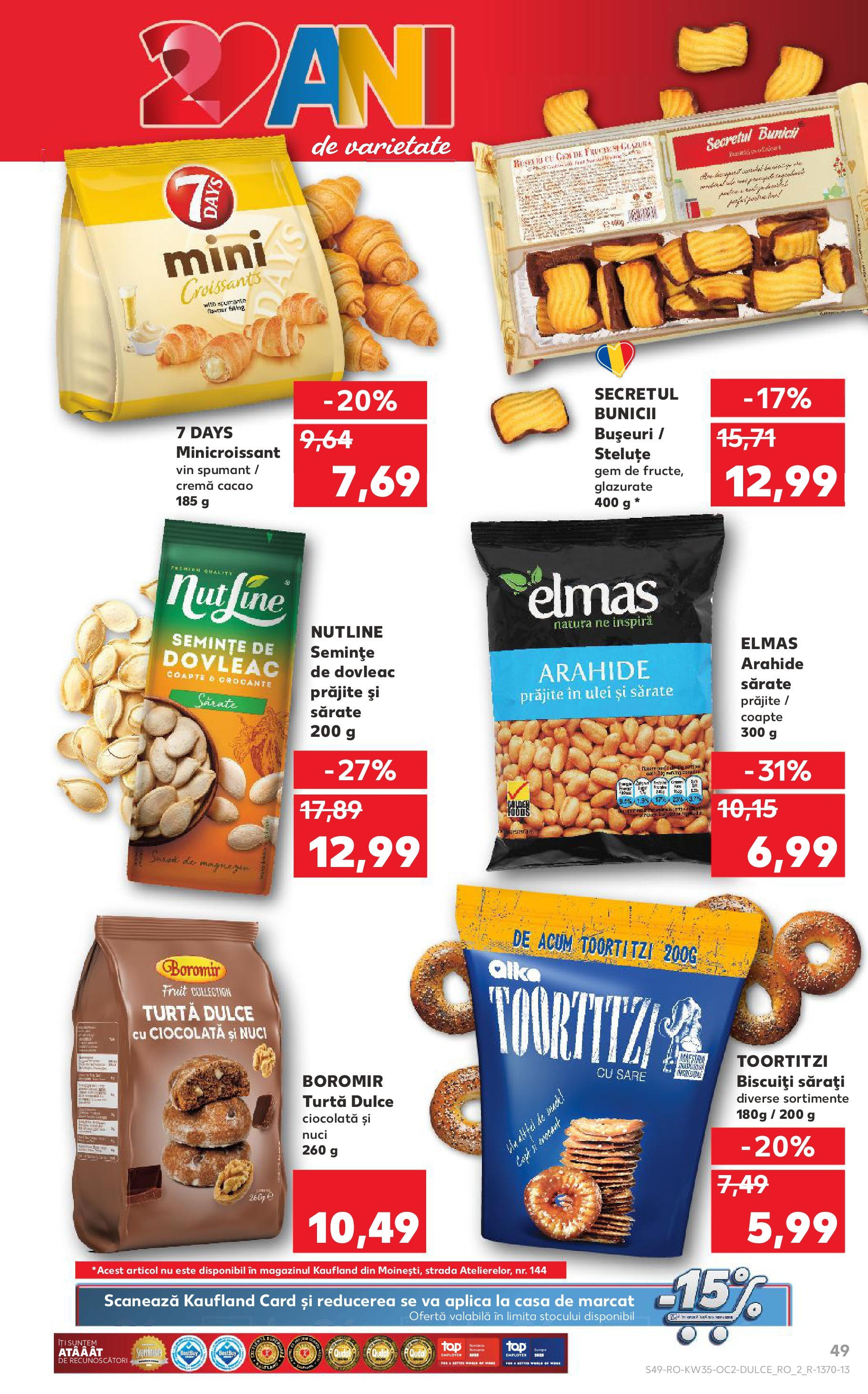 Catalog Kaufland - Codlea 27.08.2025 - Revista si Oferta | Pagină: 49 | Produse: Cacao, Biscuiți, Turtă dulce, Sare