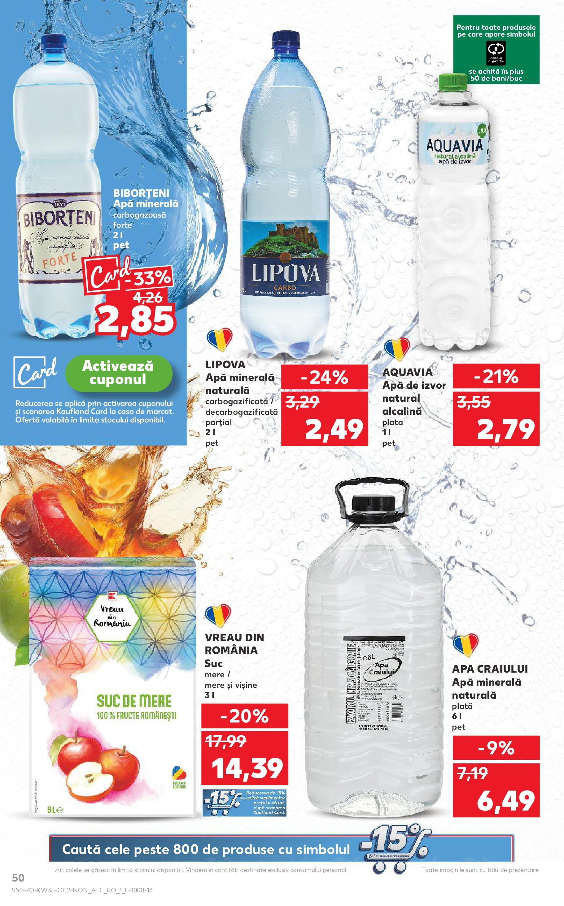 Catalog Kaufland - Deva 27.08.2025 - Revista si Oferta | Pagină: 50 | Produse: Suc, Mere, Apă, Fructe