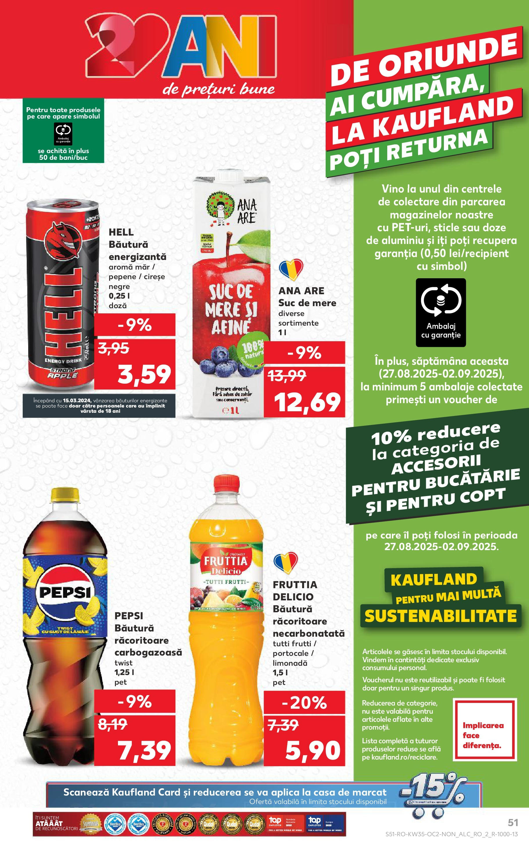 Catalog Kaufland - Deva 27.08.2025 - Revista si Oferta | Pagină: 51 | Produse: Mere, Portocale, Zahăr, Lămâie