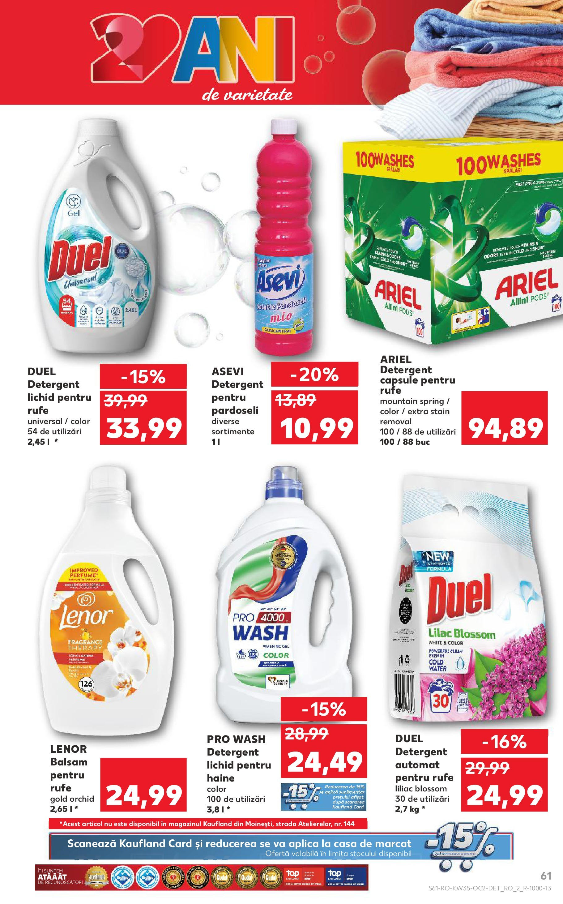 Catalog Kaufland - Deva 27.08.2025 - Revista si Oferta | Pagină: 61 | Produse: Balsam, Yorgan, Detergent, Haine