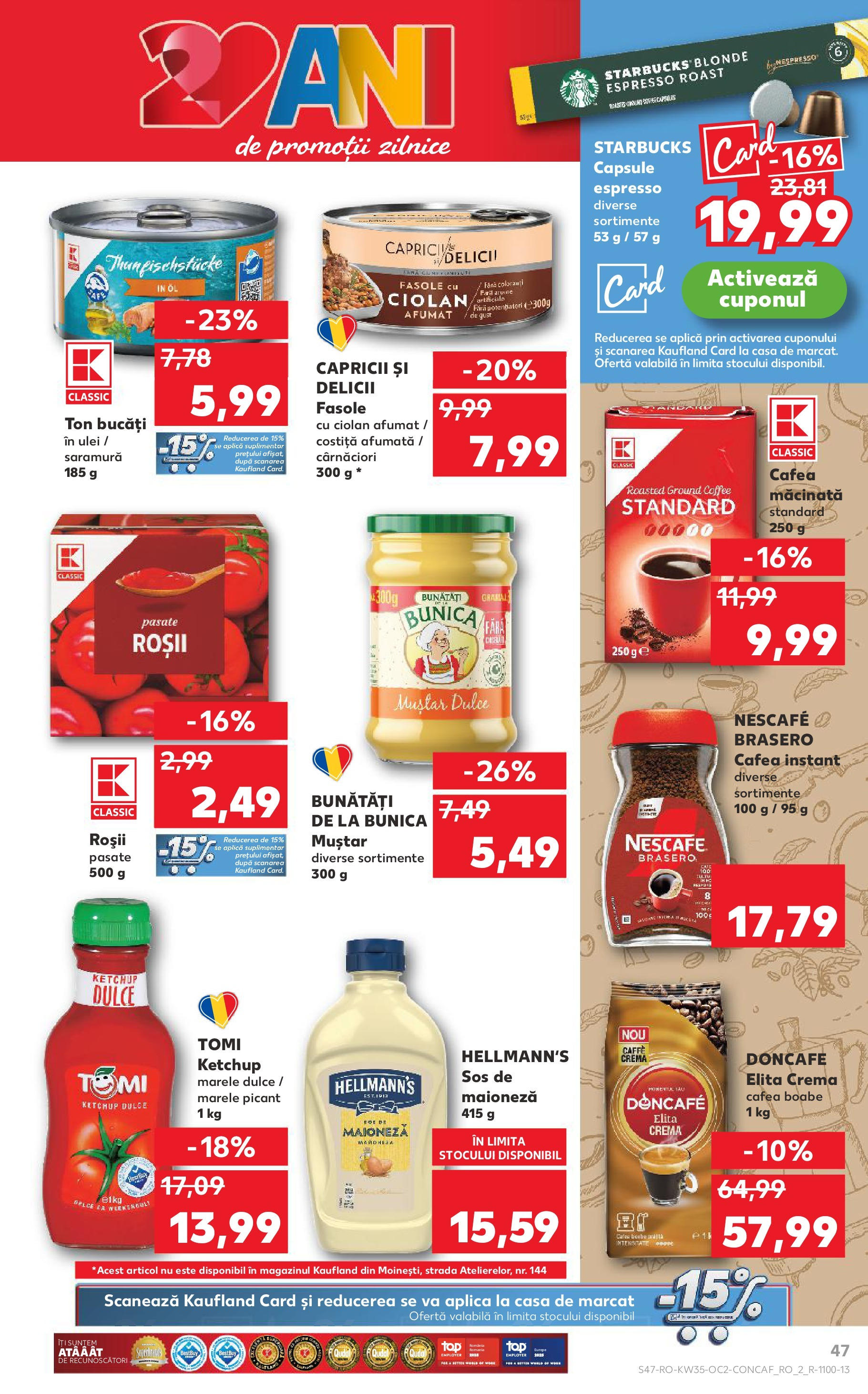Catalog Kaufland - Ploiești 27.08.2025 - Revista si Oferta | Pagină: 47 | Produse: Cremă, Cafea, Muștar, Ketchup