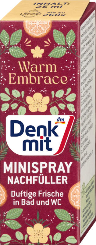 Denkmit Lufterfrischer Minispray Warm Embrace Nachfüllpack