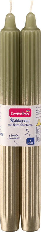 Profissimo Rillenstabkerze Metallic