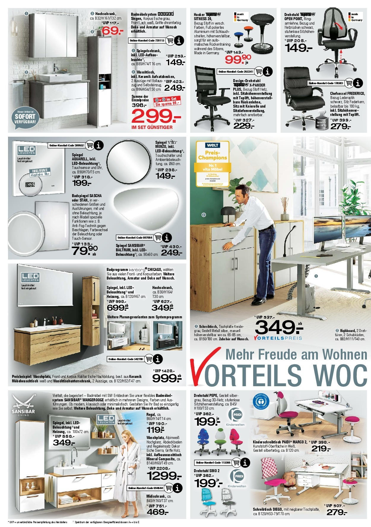 Ostermann - Möbel Ostermann: Neue Möbel wirken Wunder. (ab 29.08.2025) zum Blättern | Seite: 9 | Produkte: Bad, Spiegel, Waschtisch, Chefsessel Ostermann - Möbel Ostermann: Neue Möbel wirken Wunder. (ab 29.08.2025) zum Blättern | Seite: 9 | Produkte: Bad, Spiegel, Waschtisch, Chefsessel