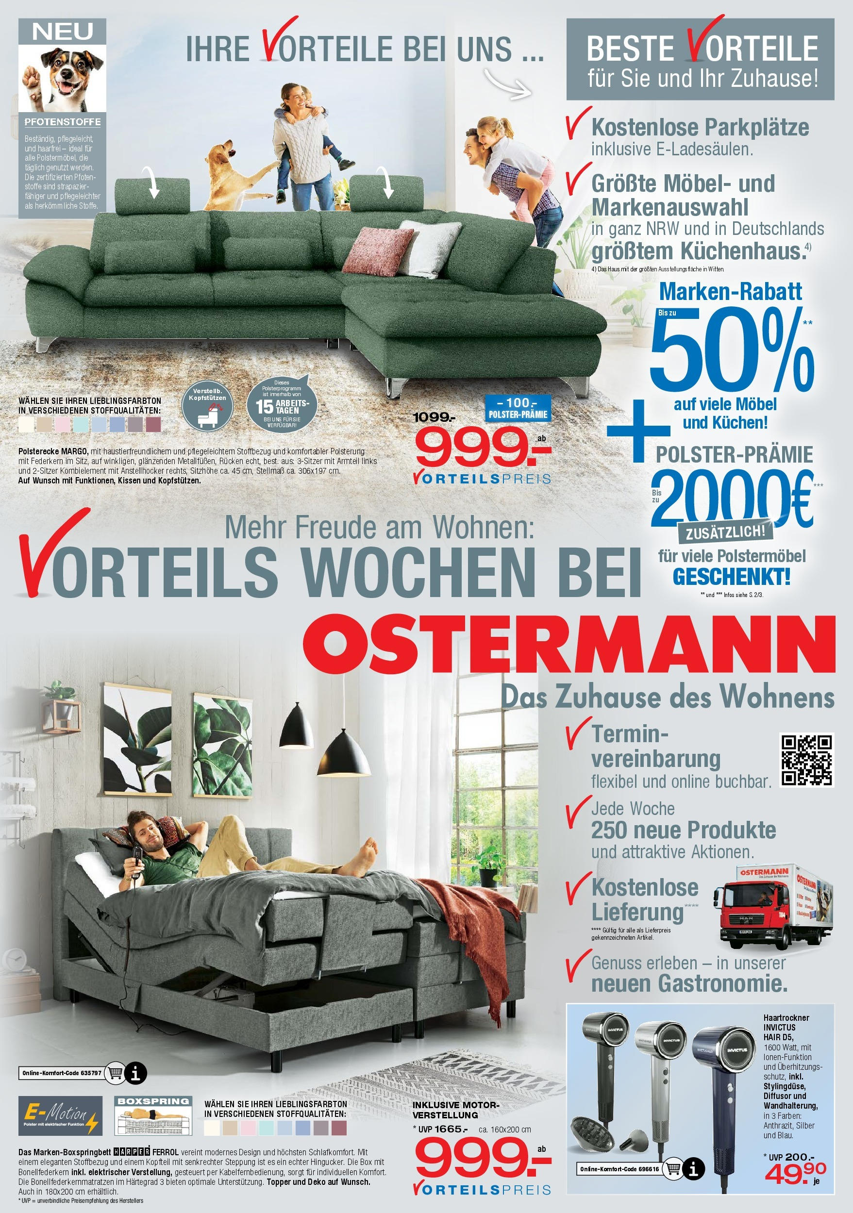 Ostermann - Möbel Ostermann: Neue Möbel wirken Wunder. (ab 29.08.2025) zum Blättern | Seite: 12 | Produkte: Haartrockner, Kissen, Box, Kuchen Ostermann - Möbel Ostermann: Neue Möbel wirken Wunder. (ab 29.08.2025) zum Blättern | Seite: 12 | Produkte: Haartrockner, Kissen, Box, Kuchen