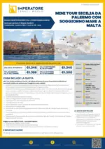 Imperatore Viaggi MINI TOURSICILIA DAPALERMO CONSOGGIORNO MARE AMALTA - al 01.11.2025