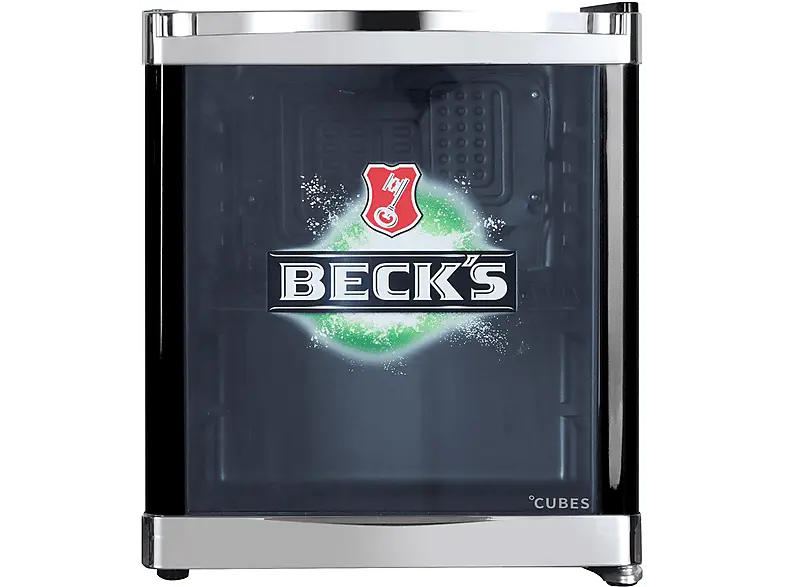 Cubes CC 240 E BECK'S Getränkekühlschrank (E, 510 mm hoch, Schwarz / Grün, 48 l)