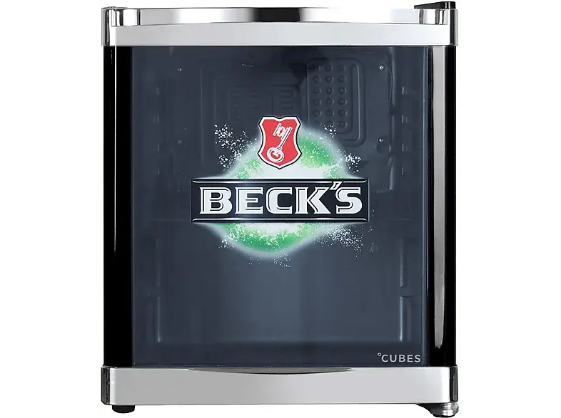 Cubes CC 240 E BECK'S Getränkekühlschrank (E, 510 mm hoch, Schwarz / Grün, 48 l)