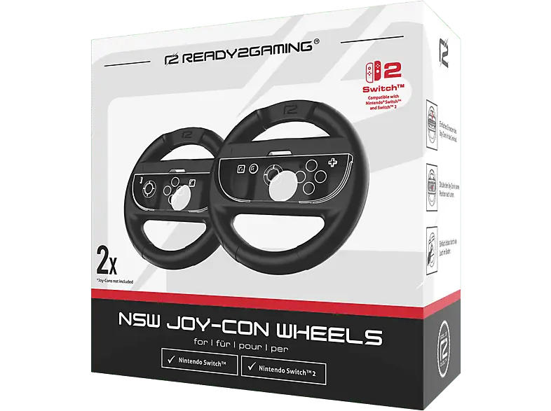 ready2gaming Joy-Con Wheels (2 Stk.) für Nintendo Switch 2 Lenkradhalterung; Joy-Con Lenkradhalterung